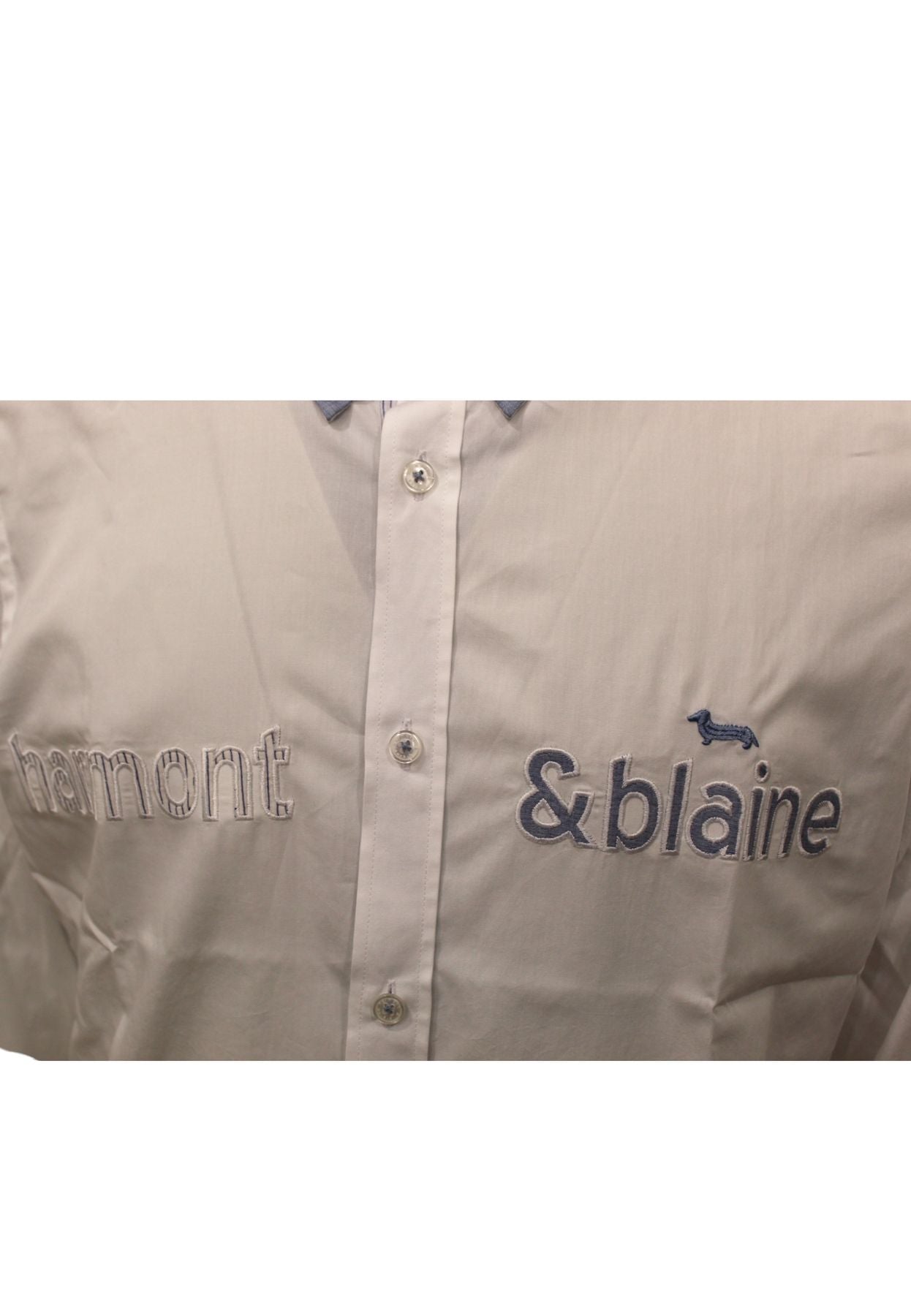 Camicia Manica lunga Uomo Harmont & Blaine Stretch Con Lettering Applicato CNL998012523M