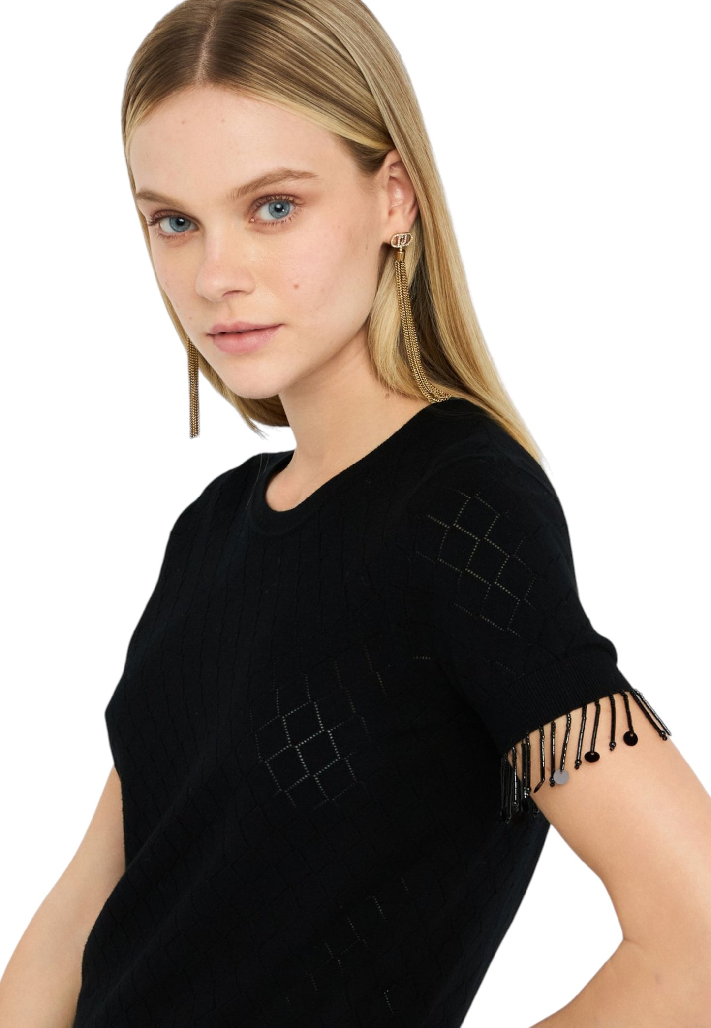 T-Shirt Manica Corta Donna Liu Jo In Maglia CF5005MS18F