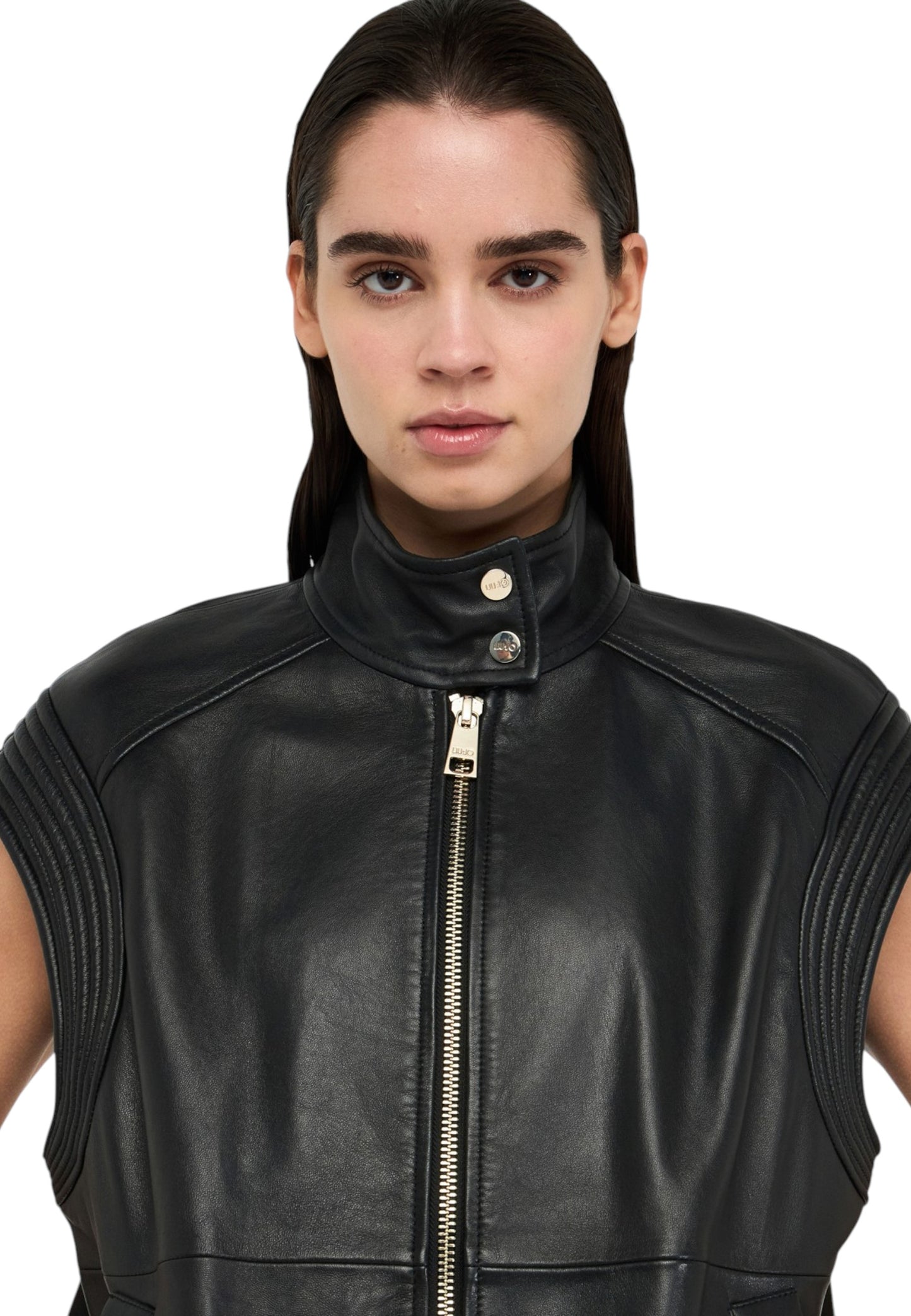 Gilet Donna Liu Jo Oversize In Pelle CF5163P0379