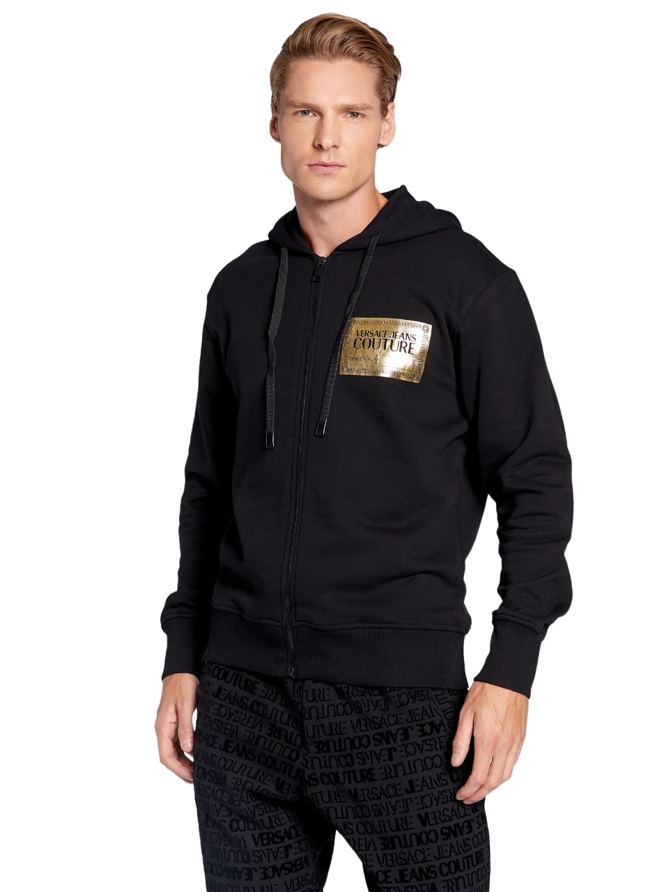 Felpa Con Zip Uomo Versace Jeans Couture Con Cappuccio 73GAIG02CF00G