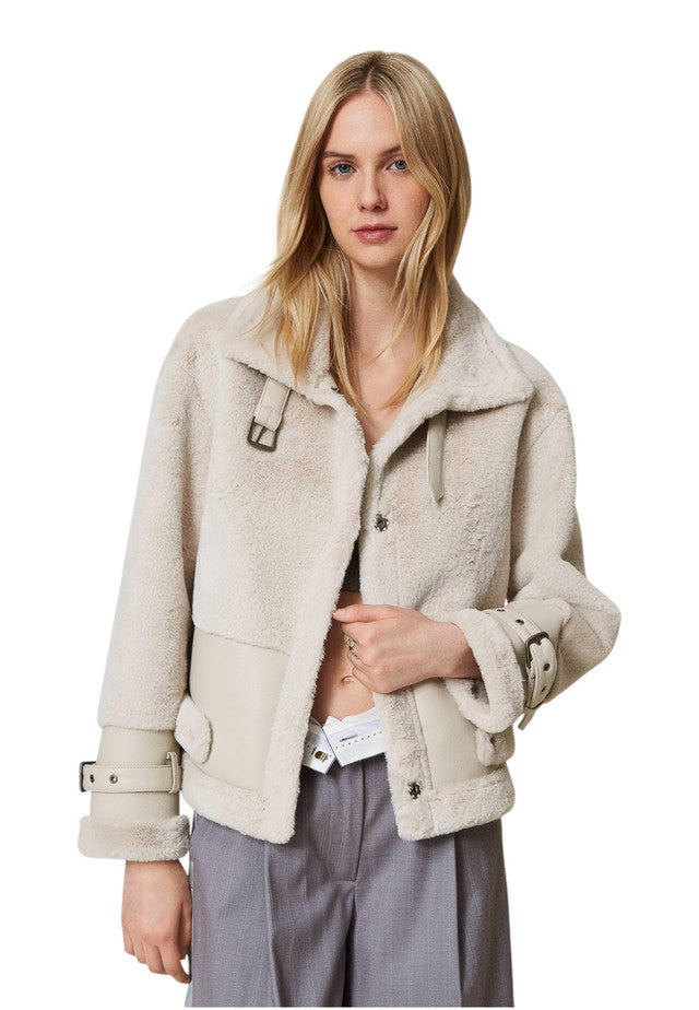 Giacca Invernale Donna Twinset In Faux Fur Soft 242TP2380
