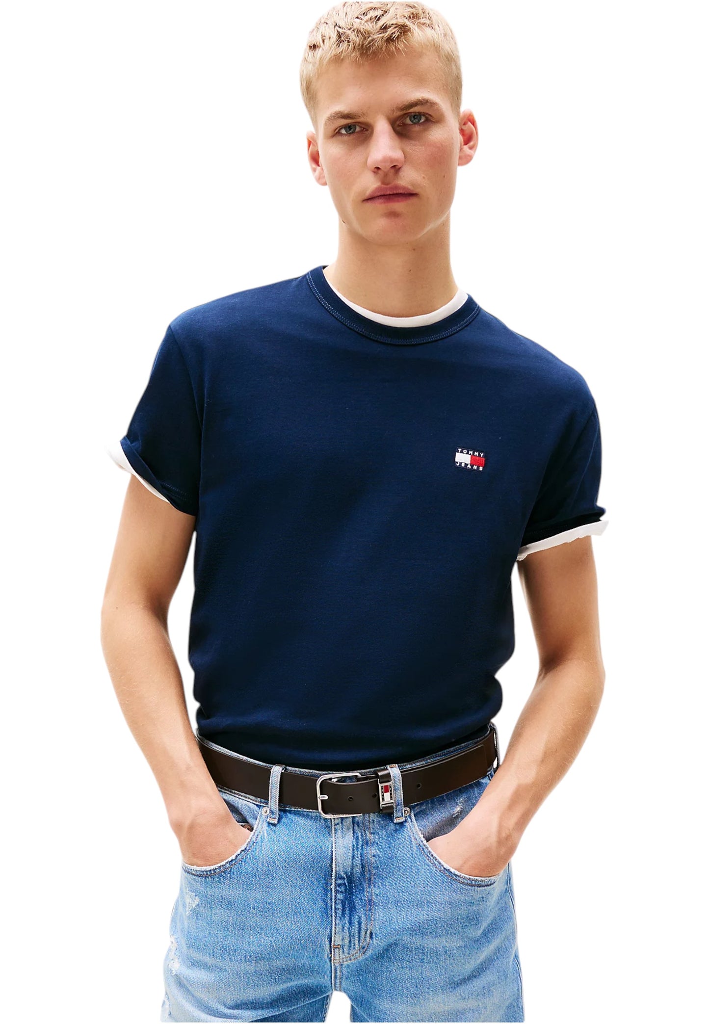 T-Shirt Manica Corta Uomo Tommy Jeans  Tjm Reg Badge Ex