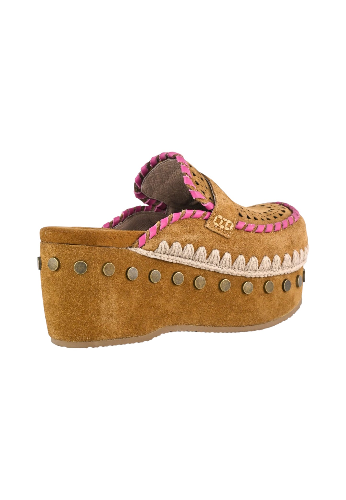 Sandali Donna Mou Clog leather overstitchingated