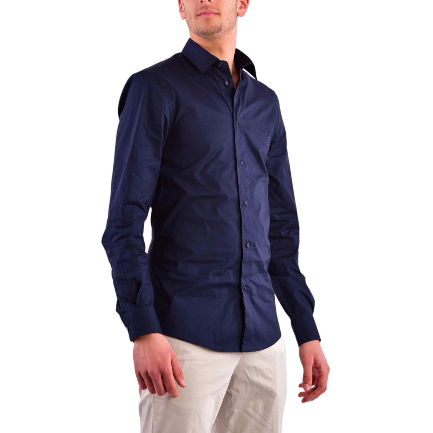 Camicia Manica lunga Uomo Trussardi Popeline Stretch 52C00305-1T006268