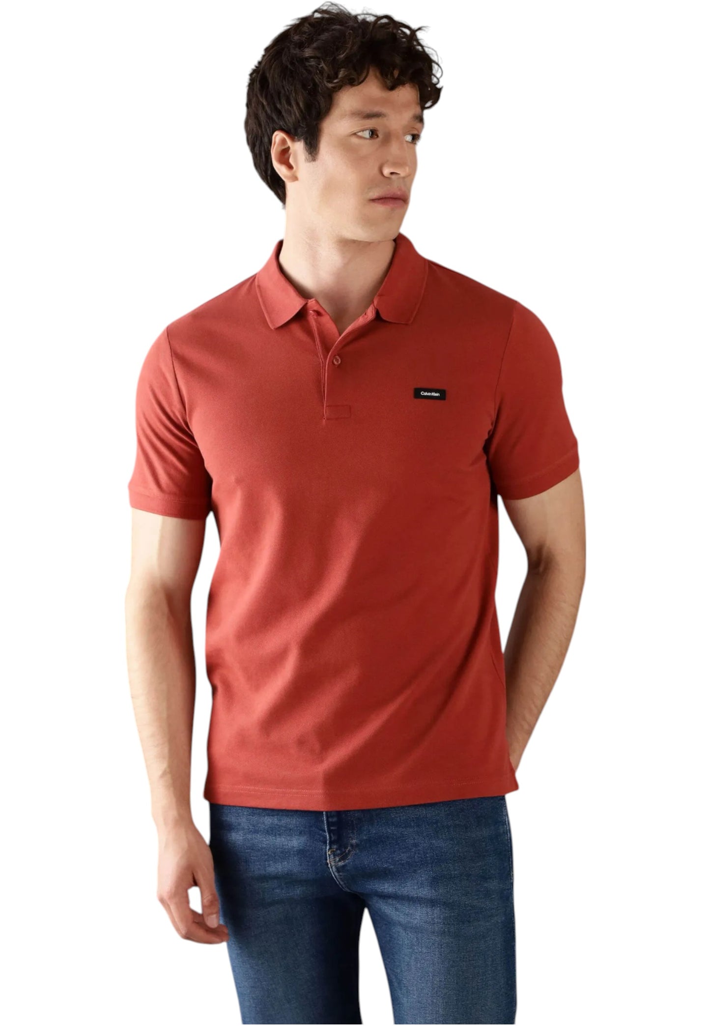Polo Manica Corta Uomo Calvin klein  Stretch Pique Slim