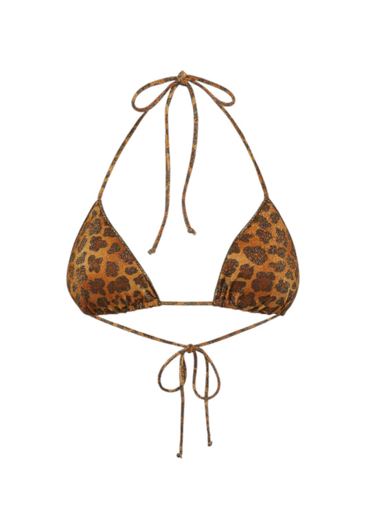 Bikini Pezzo Sopra Donna Mc2 Saint Barth Triangolo Leah Overlock - Lurex Classic Leo