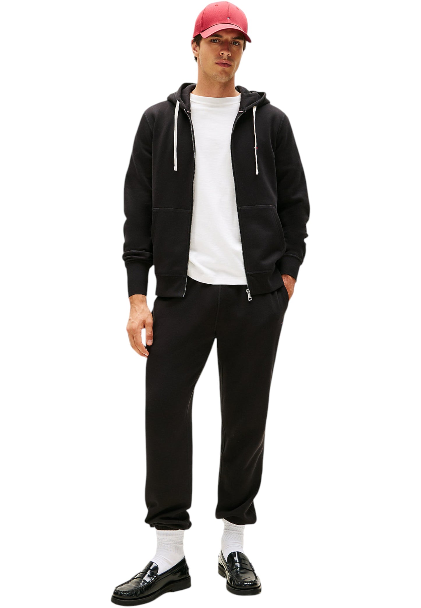 Felpa Con Zip Uomo Tommy Hilfiger Con Cappuccio Essential MW0MW37234