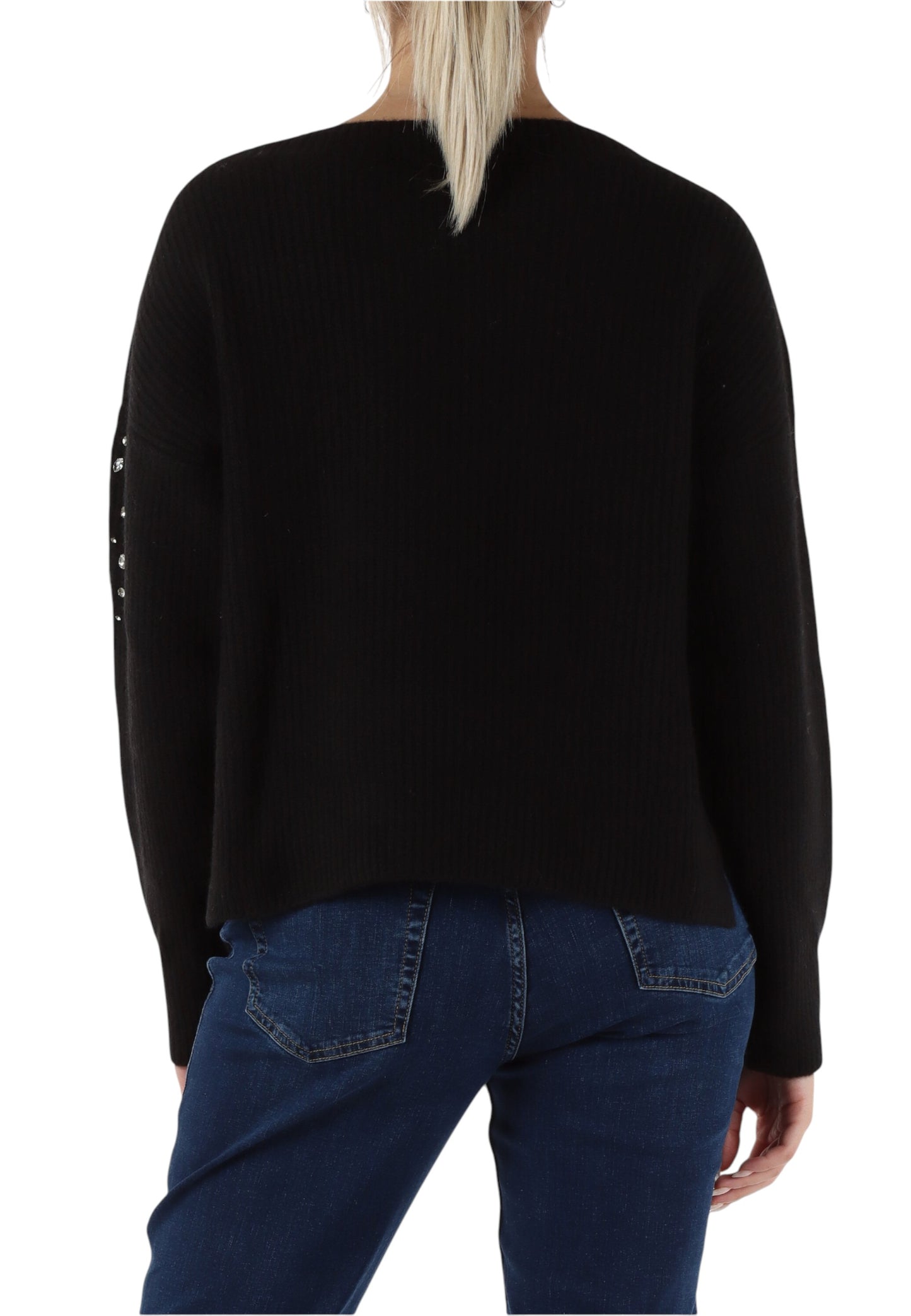 Maglione Scollo A Barca Donna Liu Jo Con Strass CF5150MA74Q