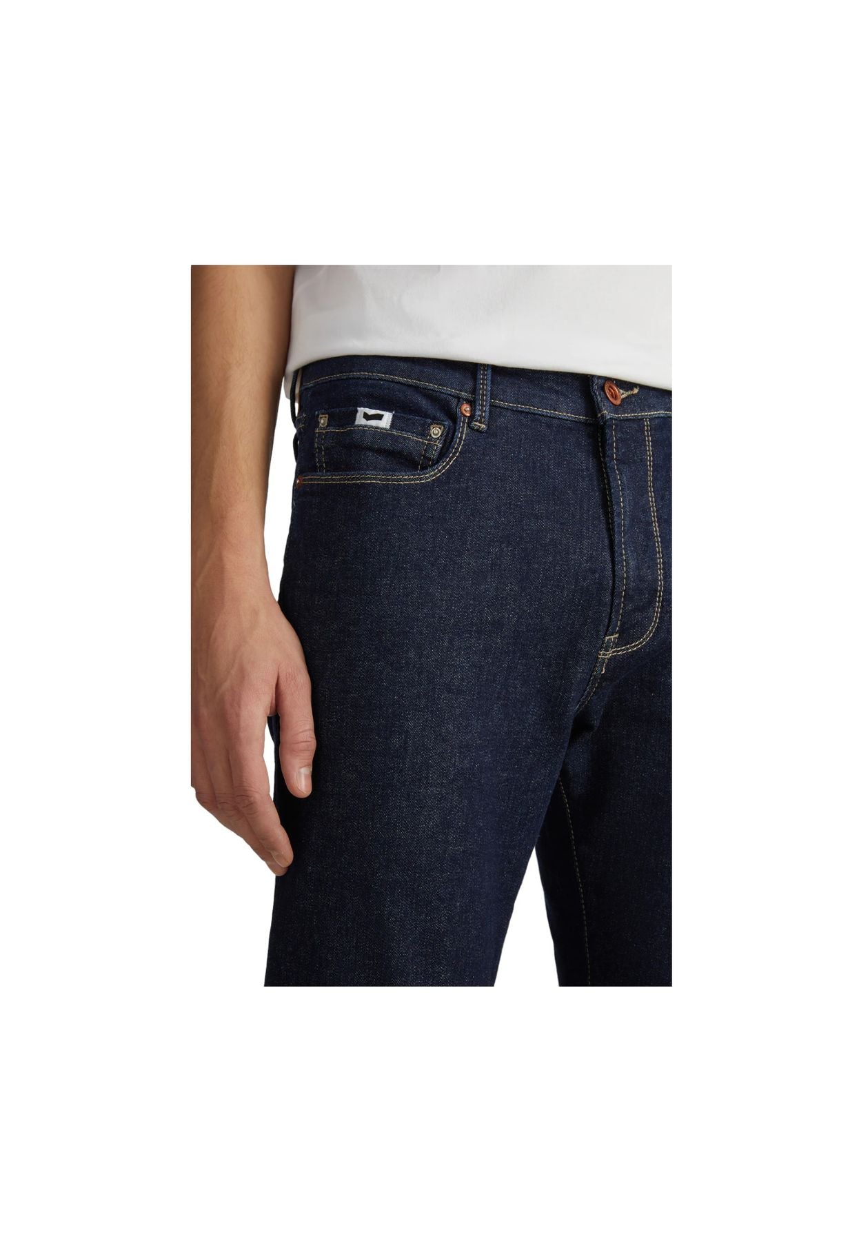 Jeans Uomo Gas Skinny Fit Blue Denim Str 10 1/2 Oz Sax Zip Rev 351450030789
