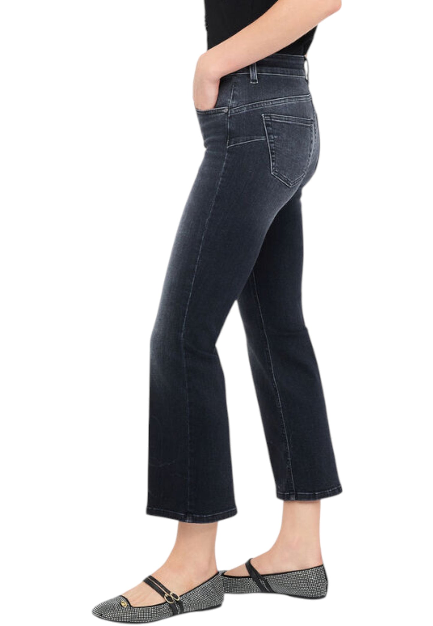 Jeans Flare Fit Donna Liu Jo Bottom Up Vita Alta Princess UF5040DS058