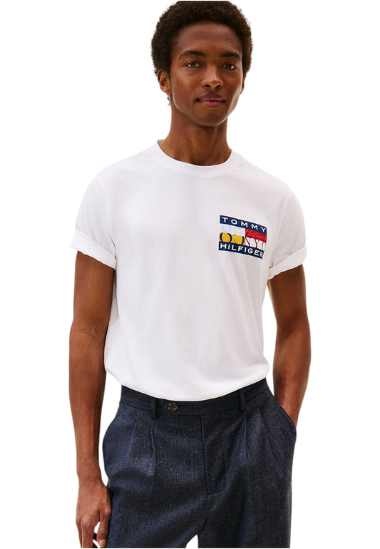 T-Shirt Manica Corta Uomo Tommy Hilfiger  Th Colour Flag MW0MW40006