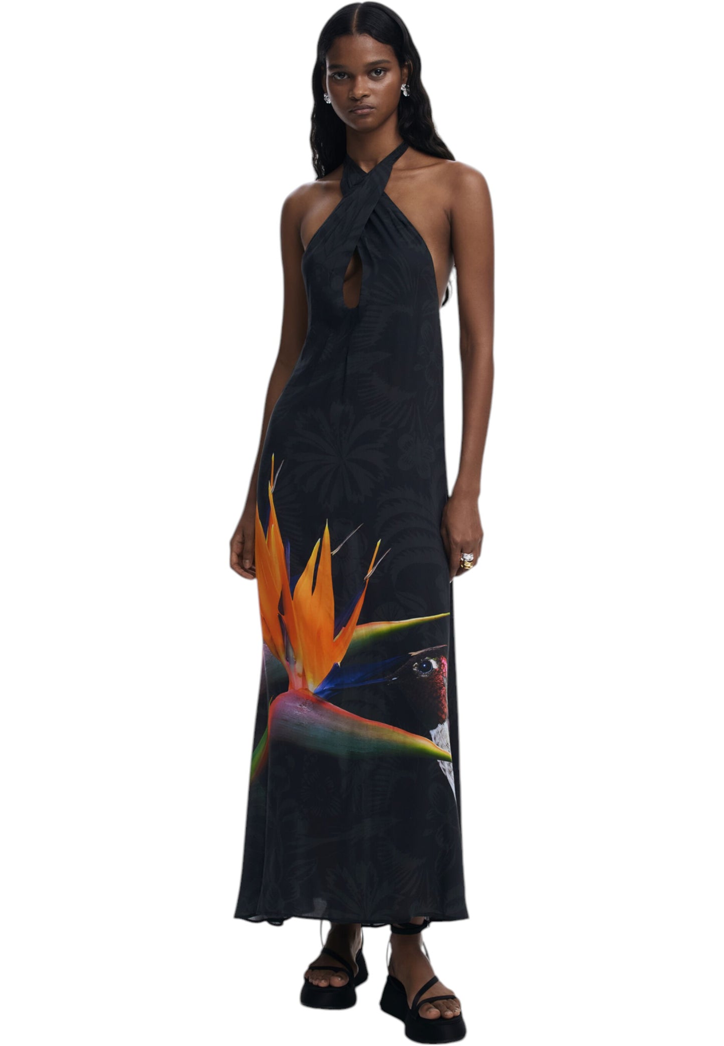 Vestito Lungo Donna Desigual Stampato Colibr�