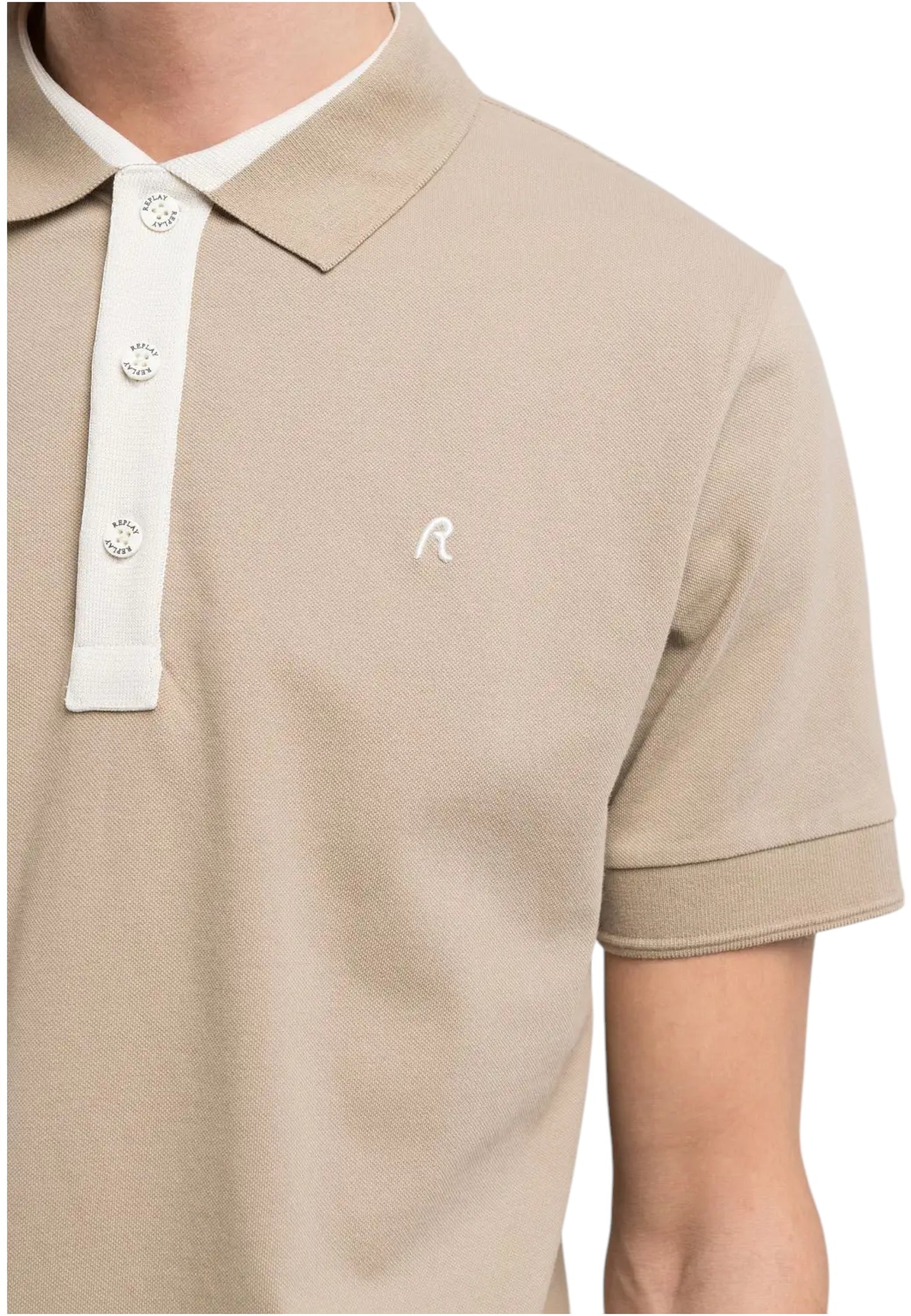 Polo Manica Corta Uomo Replay Con Cannoncino A Contrasto