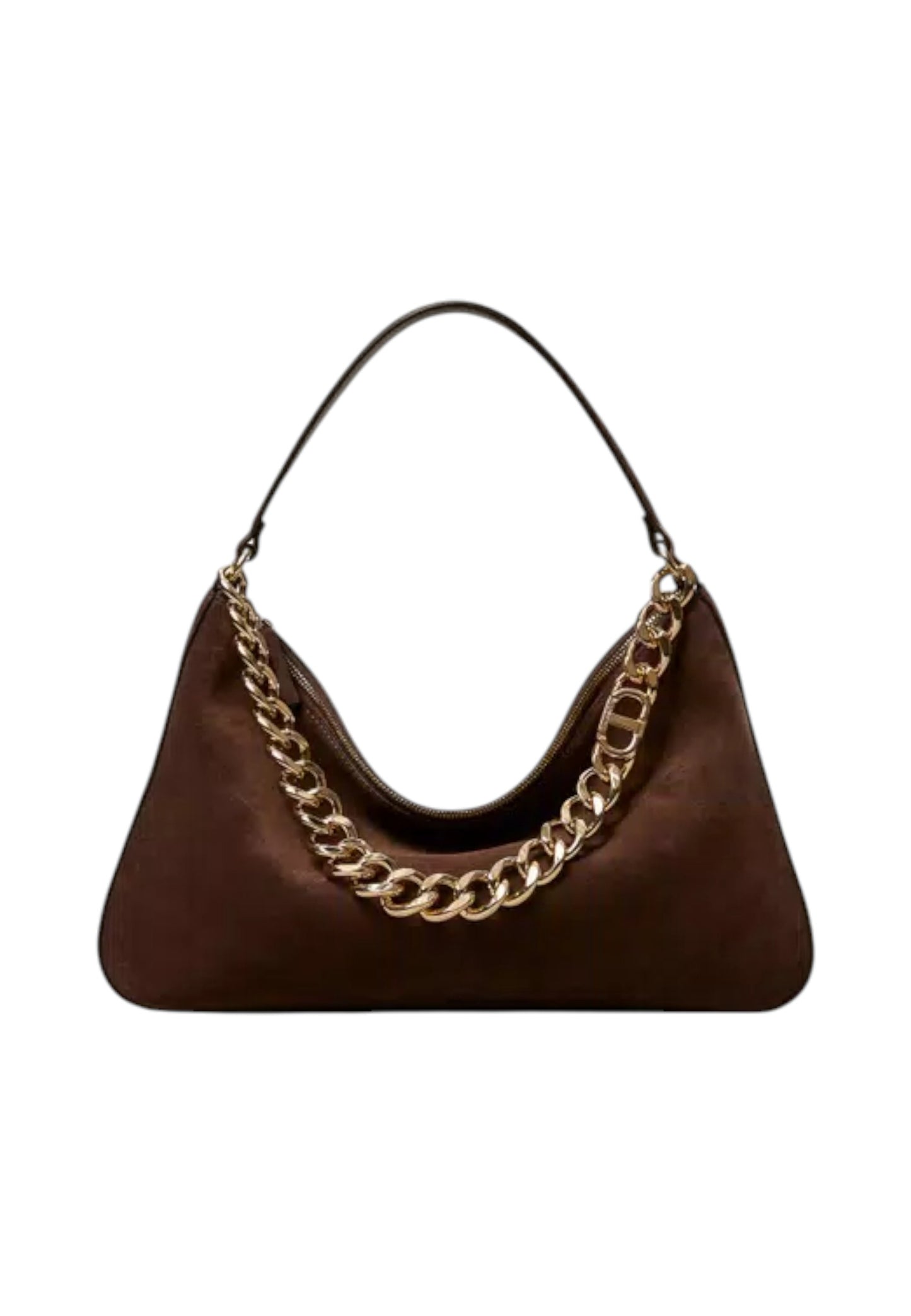 Borsa A Spalla Donna Twinset Grande In Camoscio Manico In Catena Logo 252TB7162