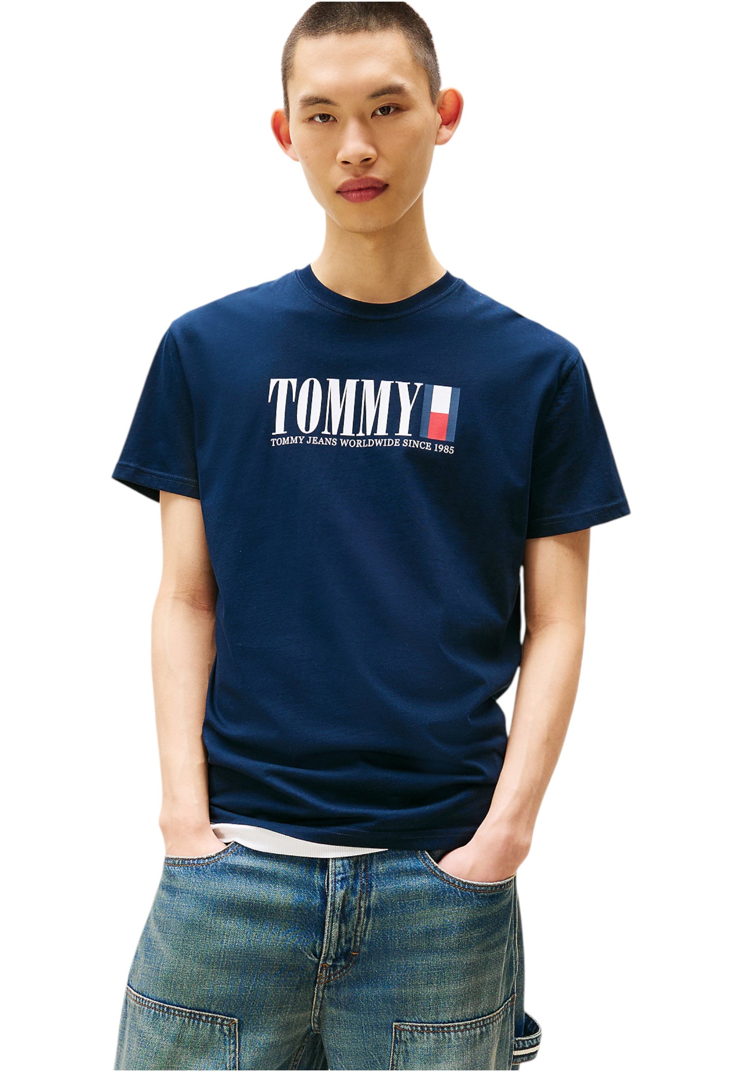 T-Shirt Manica Corta Uomo Tommy Jeans Tjm Regular Tommy Dna Flag DM0DM21941