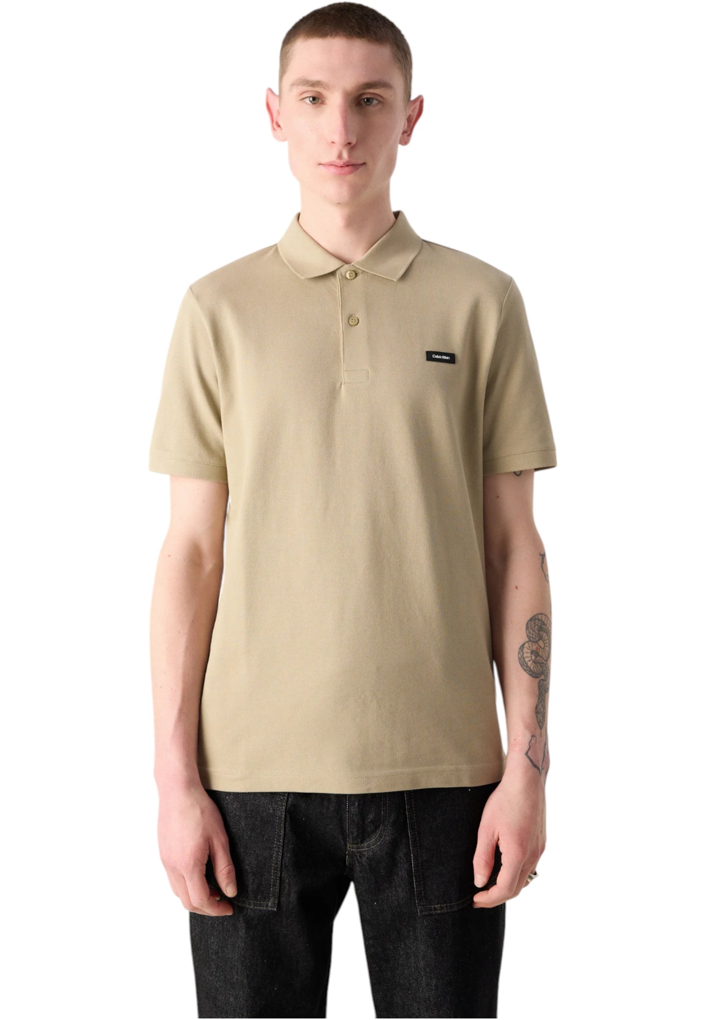 Polo Manica Corta Uomo Calvin klein  Stretch Pique Slim