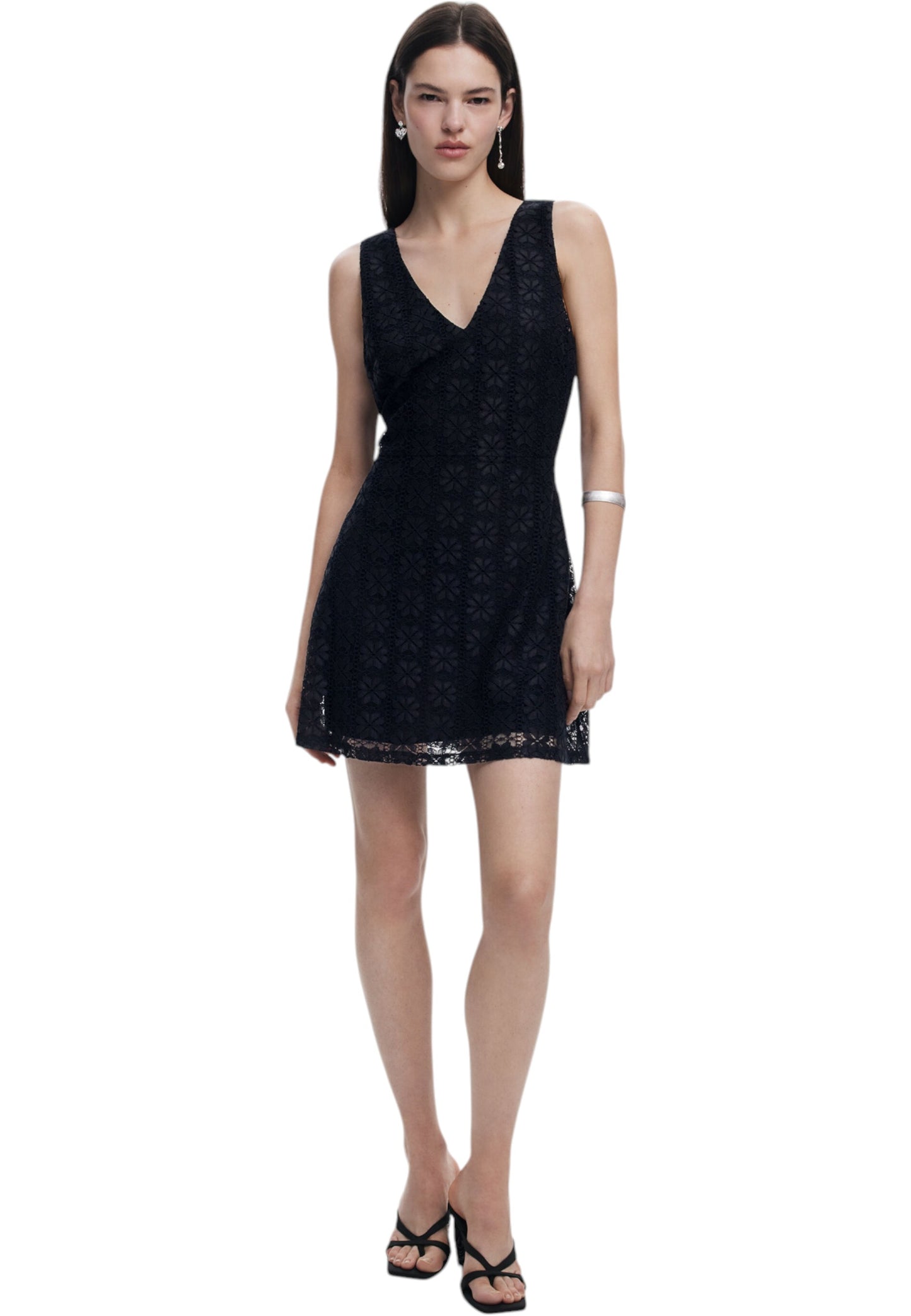 Vestito Corto Donna Desigual In Pizzo Budapest