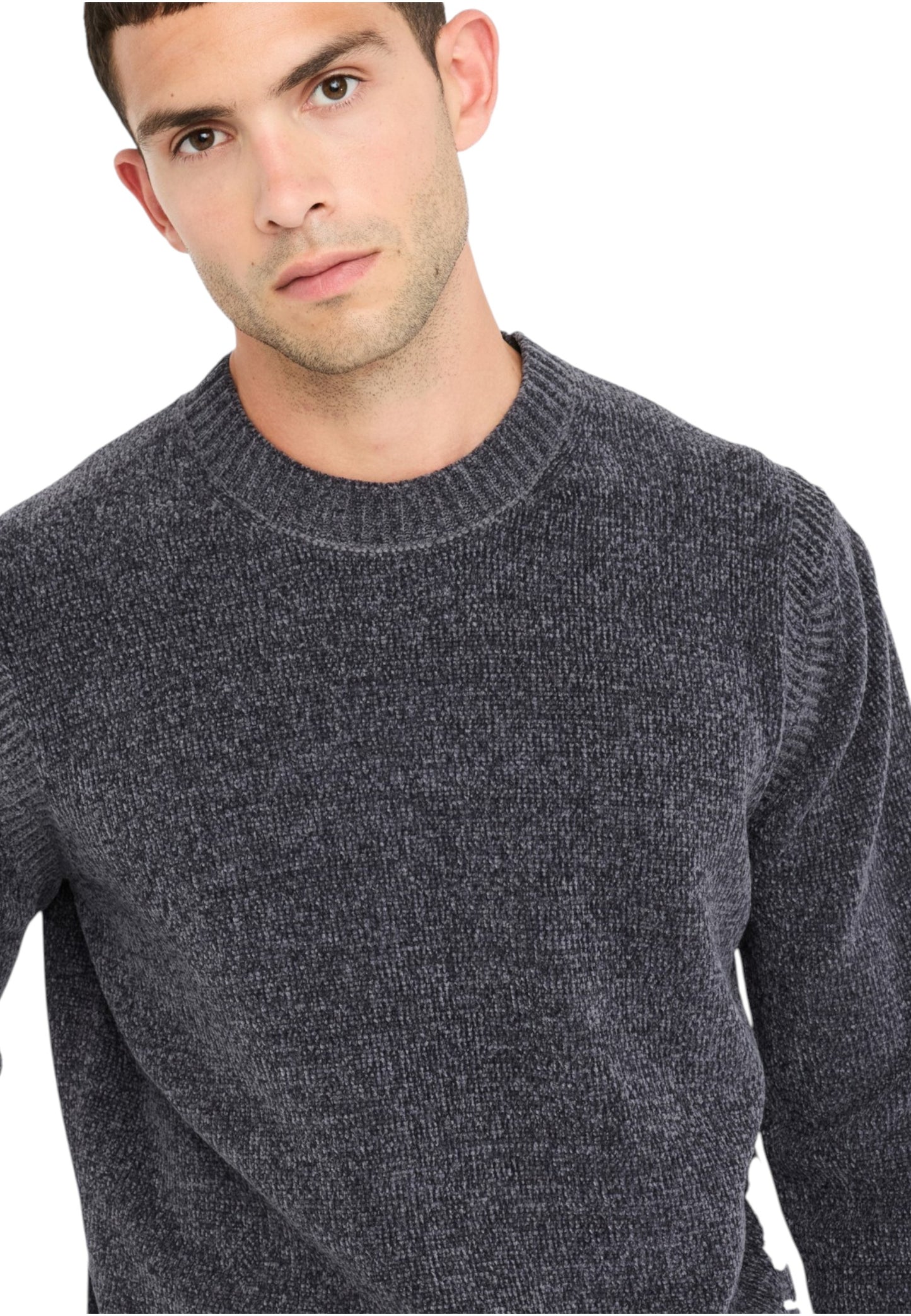 Maglione A Girocollo Uomo Liu Jo In Ciniglia QXX060MA29P