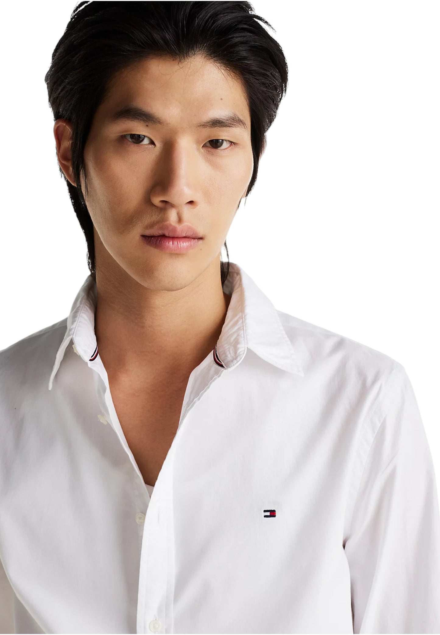 Camicia Manica lunga Uomo Tommy Hilfiger  Flex Poplin Kent Col