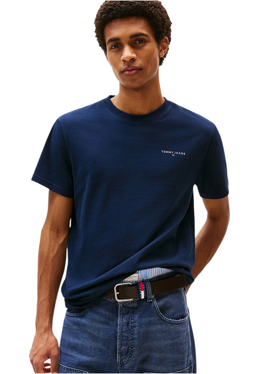 T-Shirt Manica Corta Uomo Tommy Jeans  Tjm Slim Linear Ches DM0DM21780