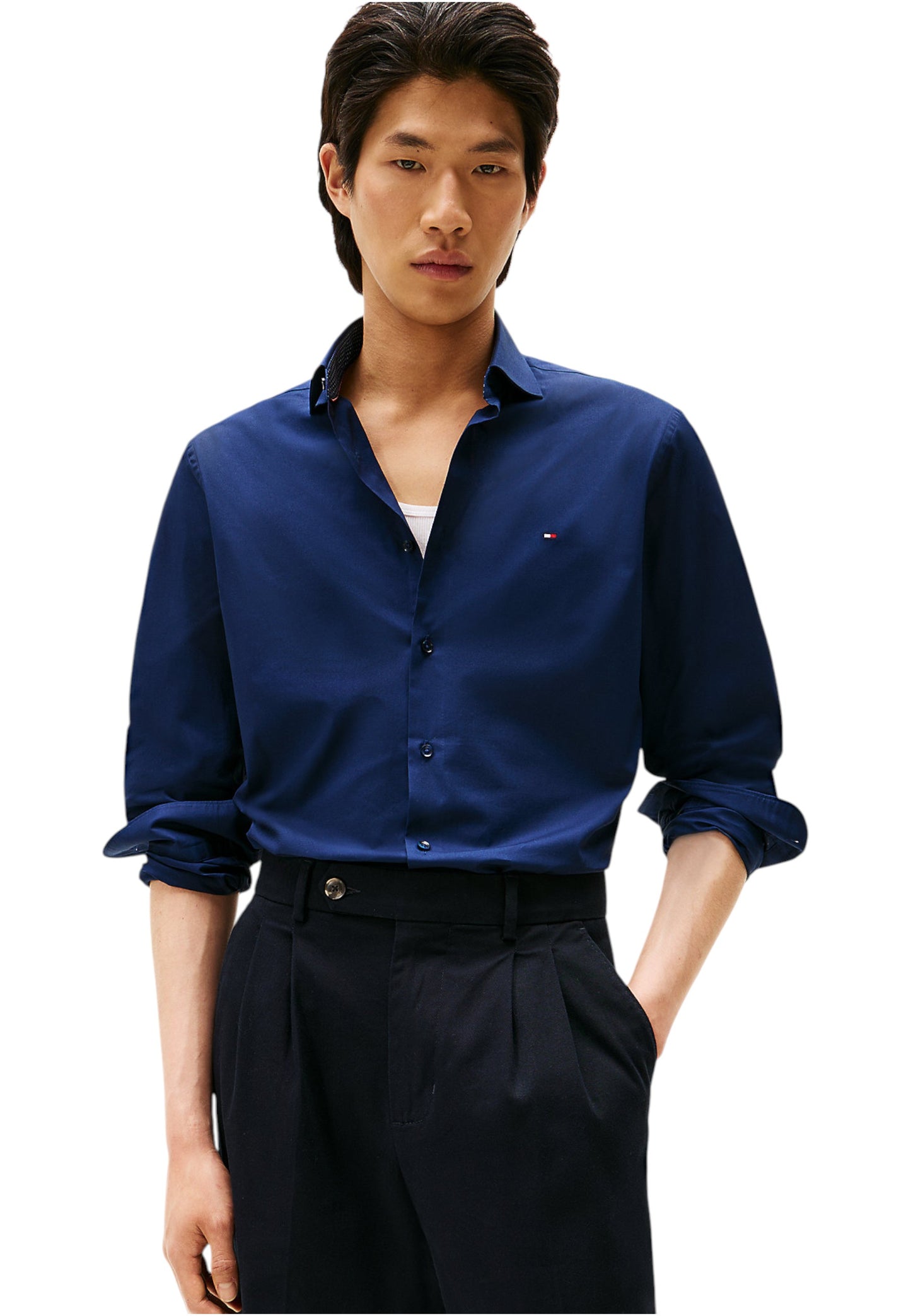 Camicia Manica lunga Uomo Tommy Hilfiger  Cl - Contrast Collar Sl MW0MW40524