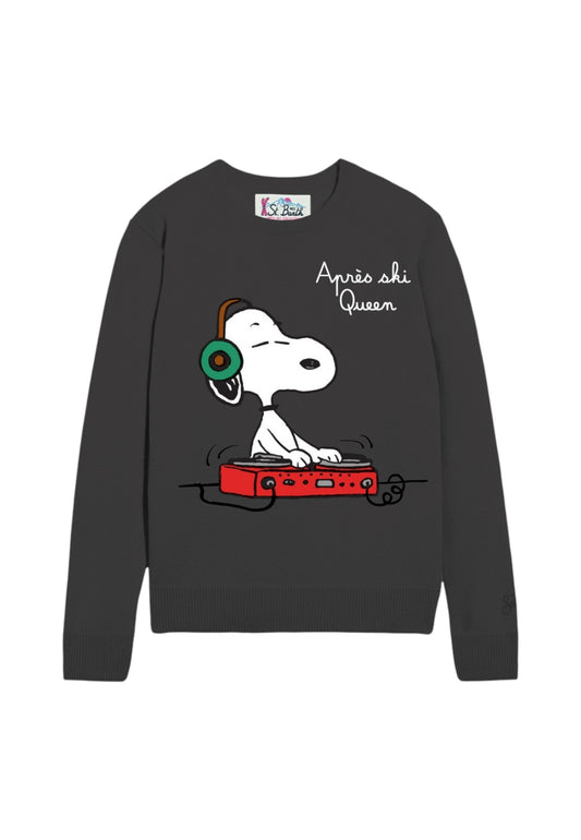 Maglione A Girocollo Donna Mc2 Saint Barth Snoopy Dj Emb New Queen QUE0010