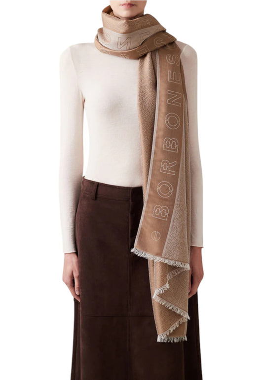 Stola  Donna Borbonese Op Logo Outline 80X180  910600350053