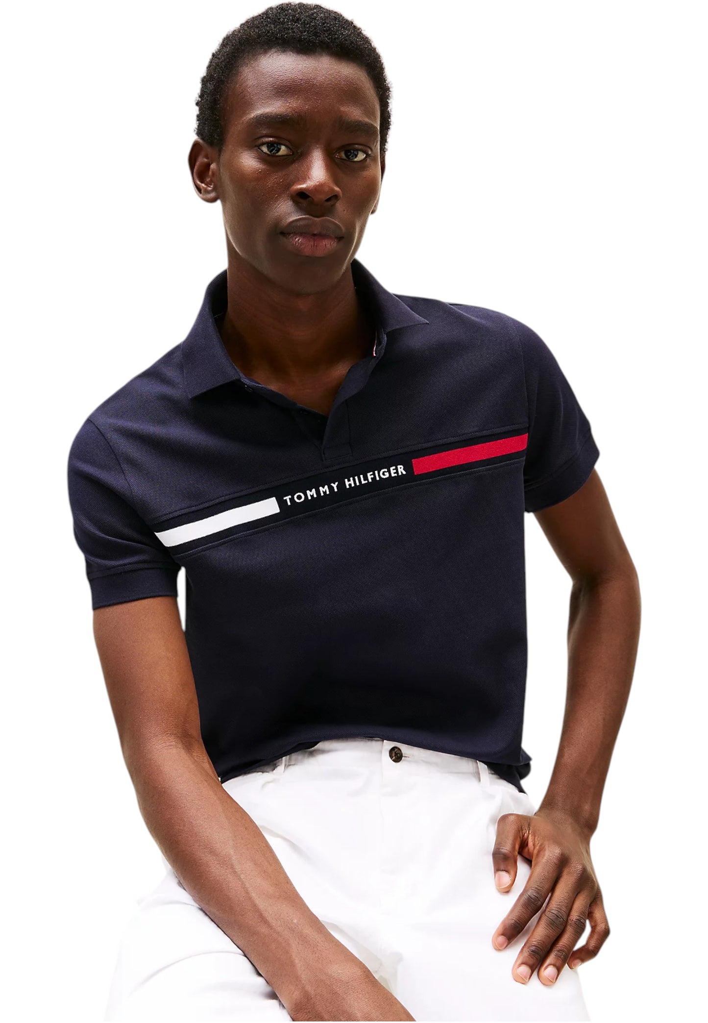 Polo Manica Corta Uomo Tommy Hilfiger  Hilfiger Chest Insert