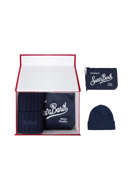 Set Berretto E Pochette Uomo Mc2 Saint Barth Embroidery Christmas Box Man City BOX0021