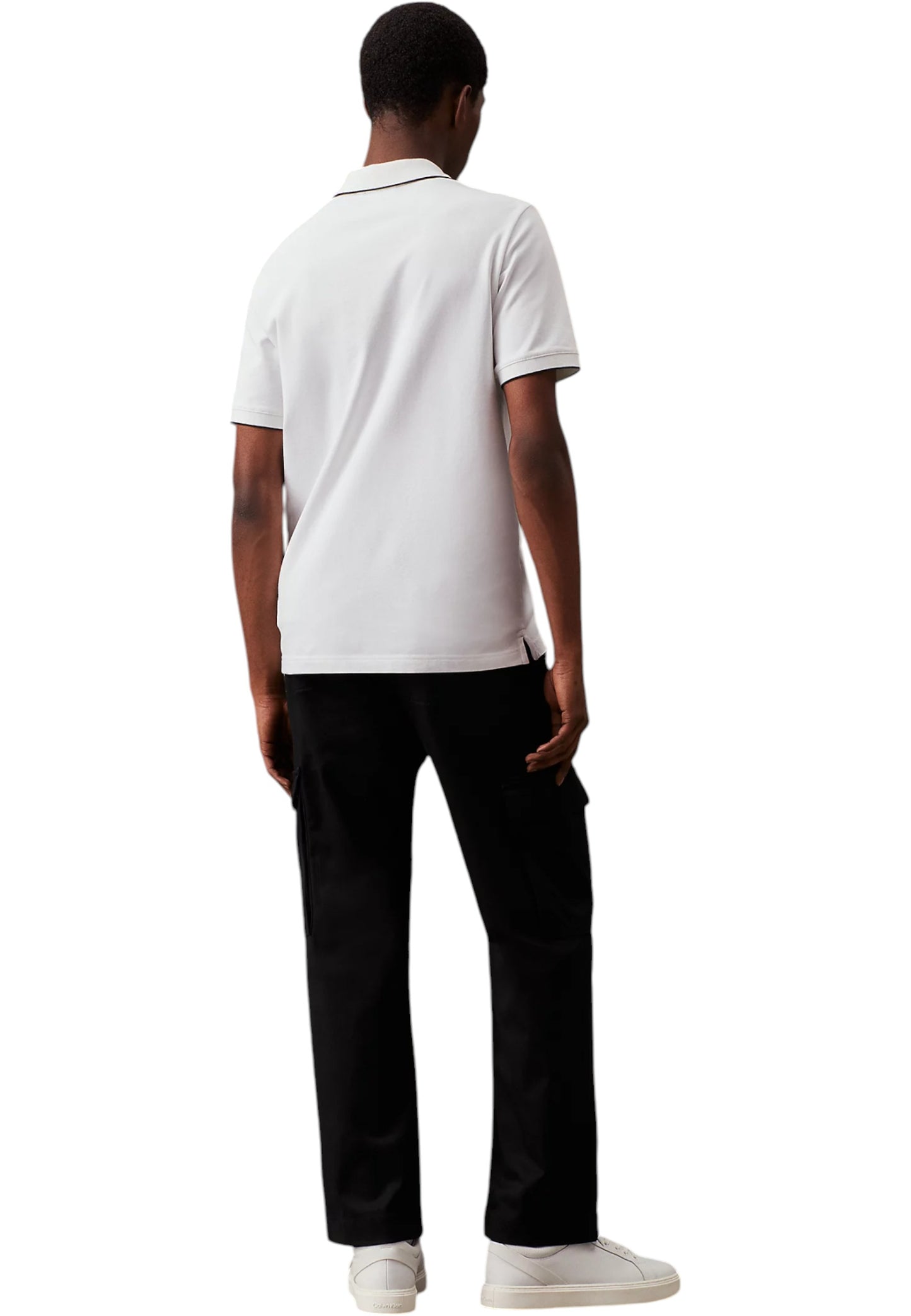 Polo Manica Corta Uomo Calvin klein  Stretch Pique Tippin