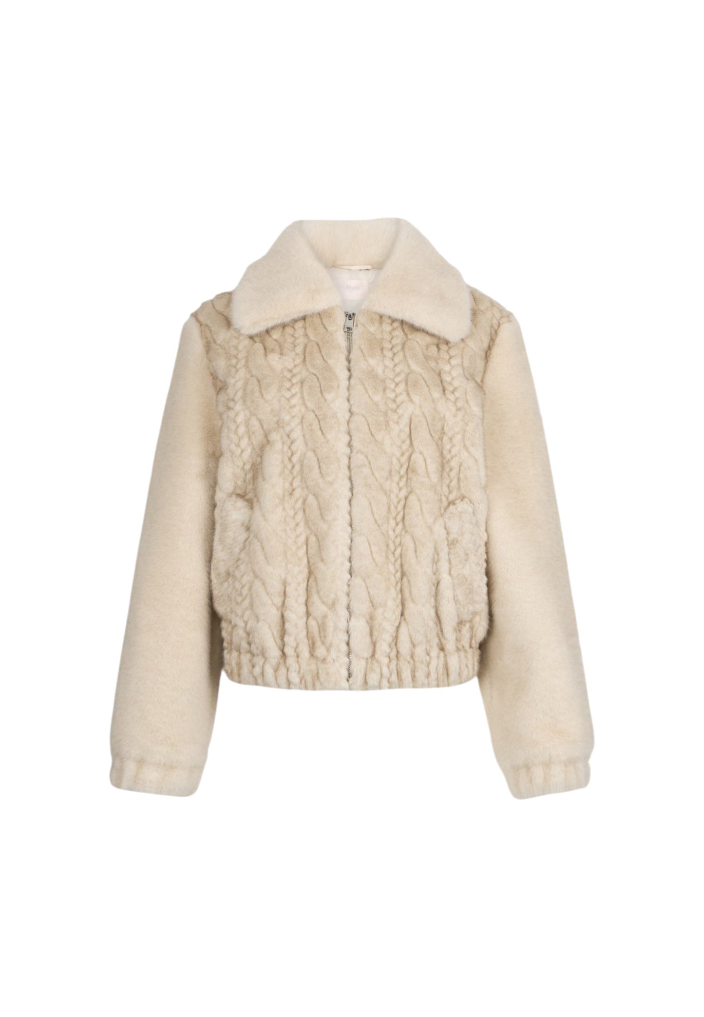 Giacca Bomber Donna Liu Jo In Teddy Con Trecce MF5094E1044