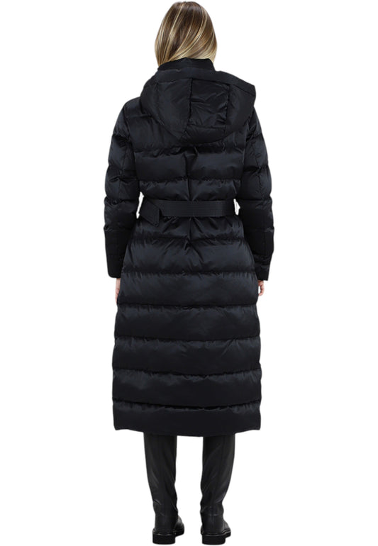 Piumino Lungo Donna Liu Jo Con Cappuccio Imbottito In Vera Piuma  MF5011T017A