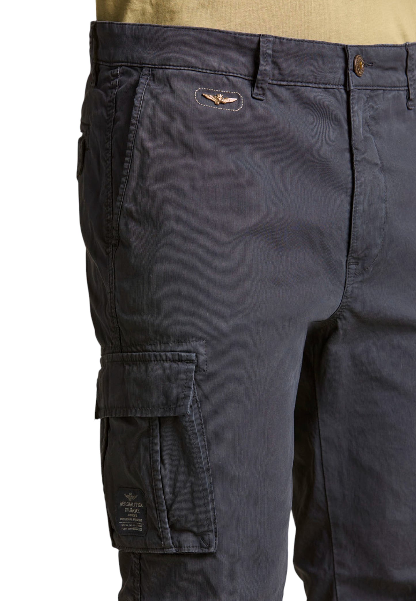 Pantaloni Cargo Uomo Aeronautica Militare In Gabardina Stretch 252PA1329UCT02443