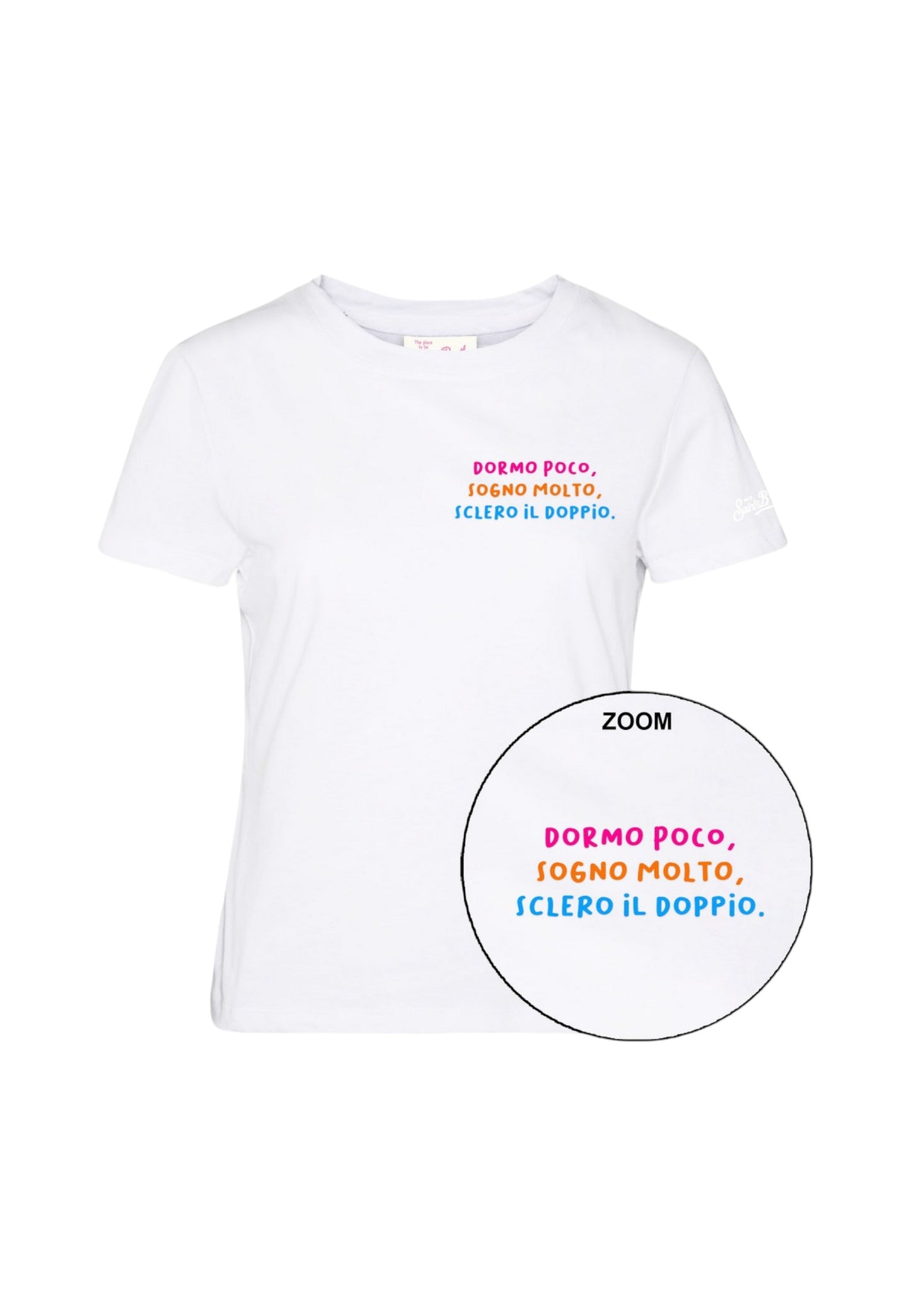 T-Shirt Manica Corta Donna Mc2 Saint Barth Dormo Poco Embroidery Emilie EMI0001