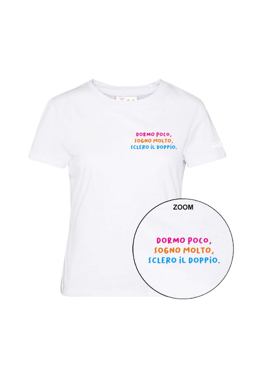 T-Shirt Manica Corta Donna Mc2 Saint Barth Dormo Poco Embroidery Emilie EMI0001