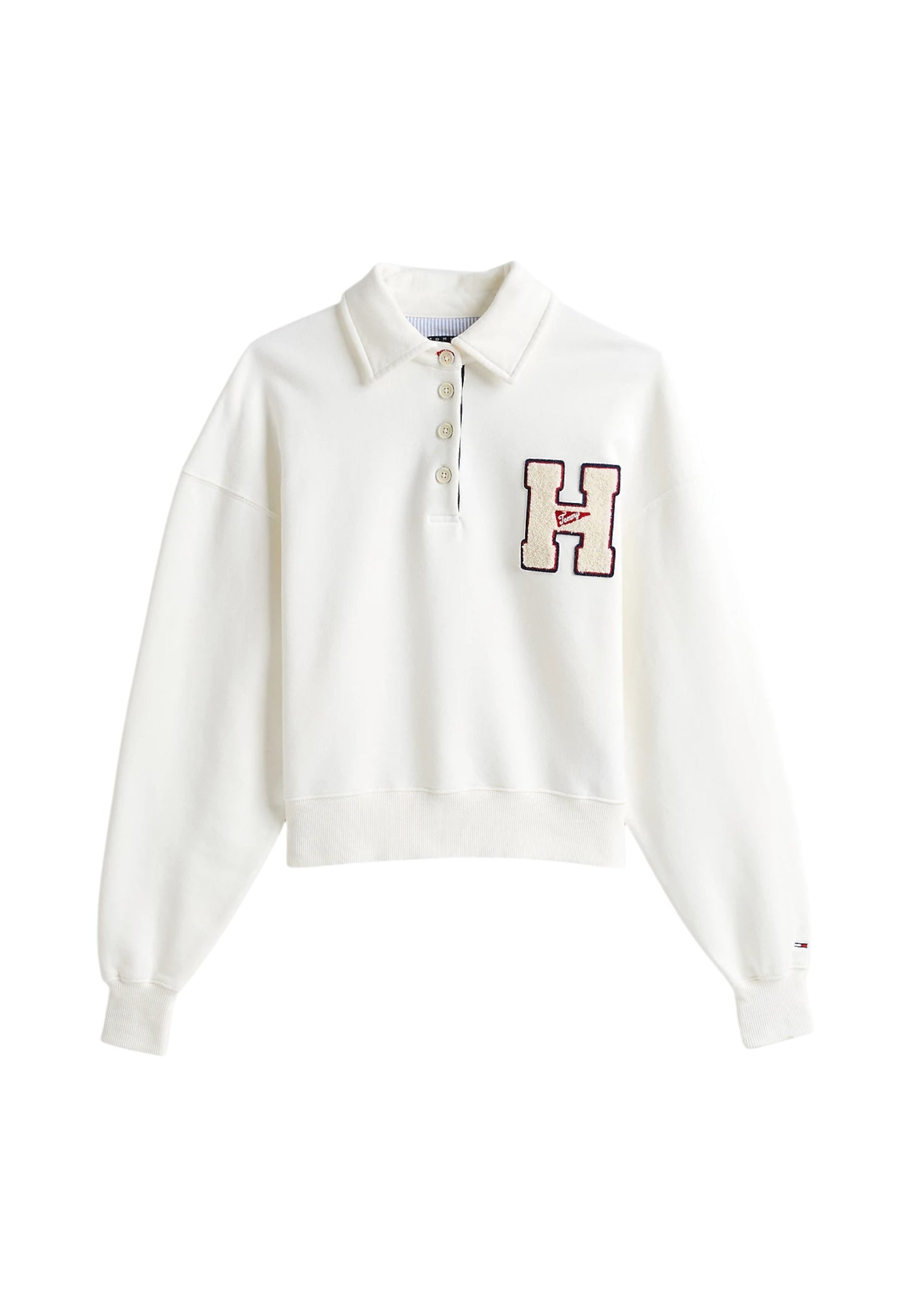 Felpa A Girocollo Donna Tommy Jeans Stile Polo Tjw H Graphic Hwk