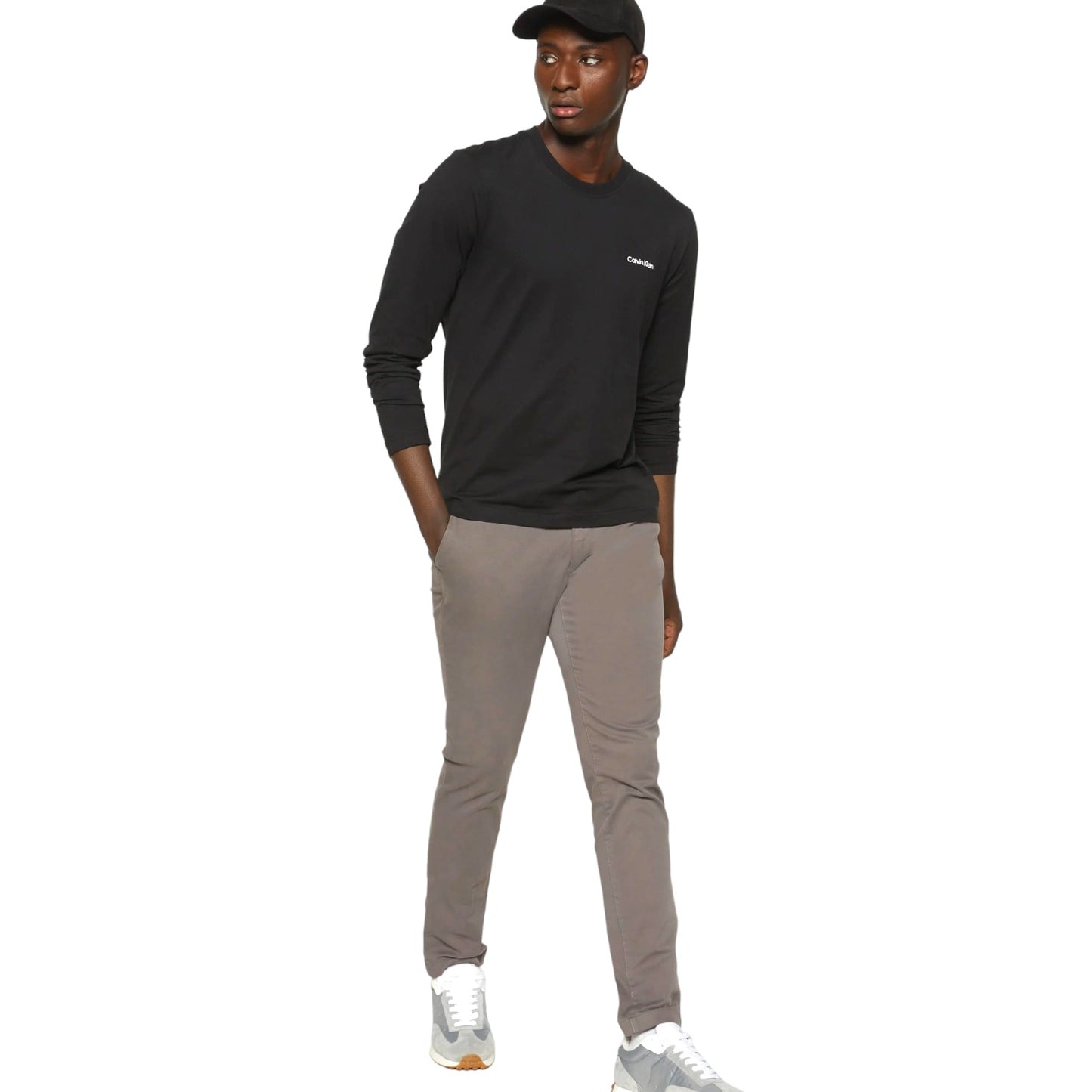 Pantaloni Chino Uomo Calvin klein Slim Fit Garment Dye K10K109911