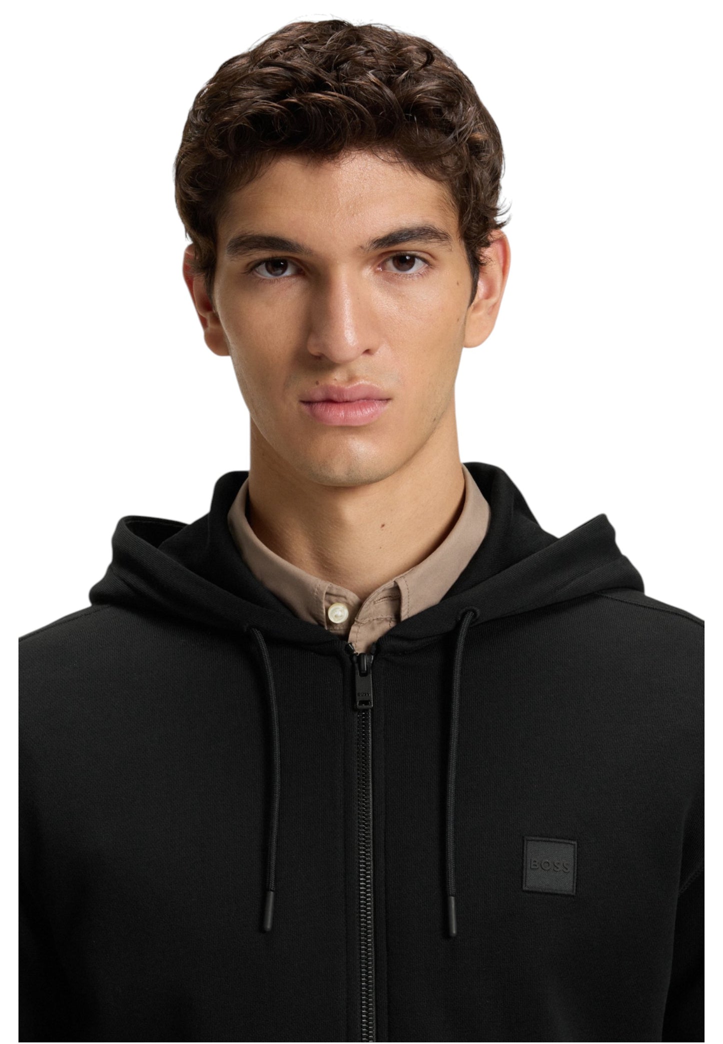 Felpa Con Zip Uomo Boss Con Cappuccio Zetalky 50508578