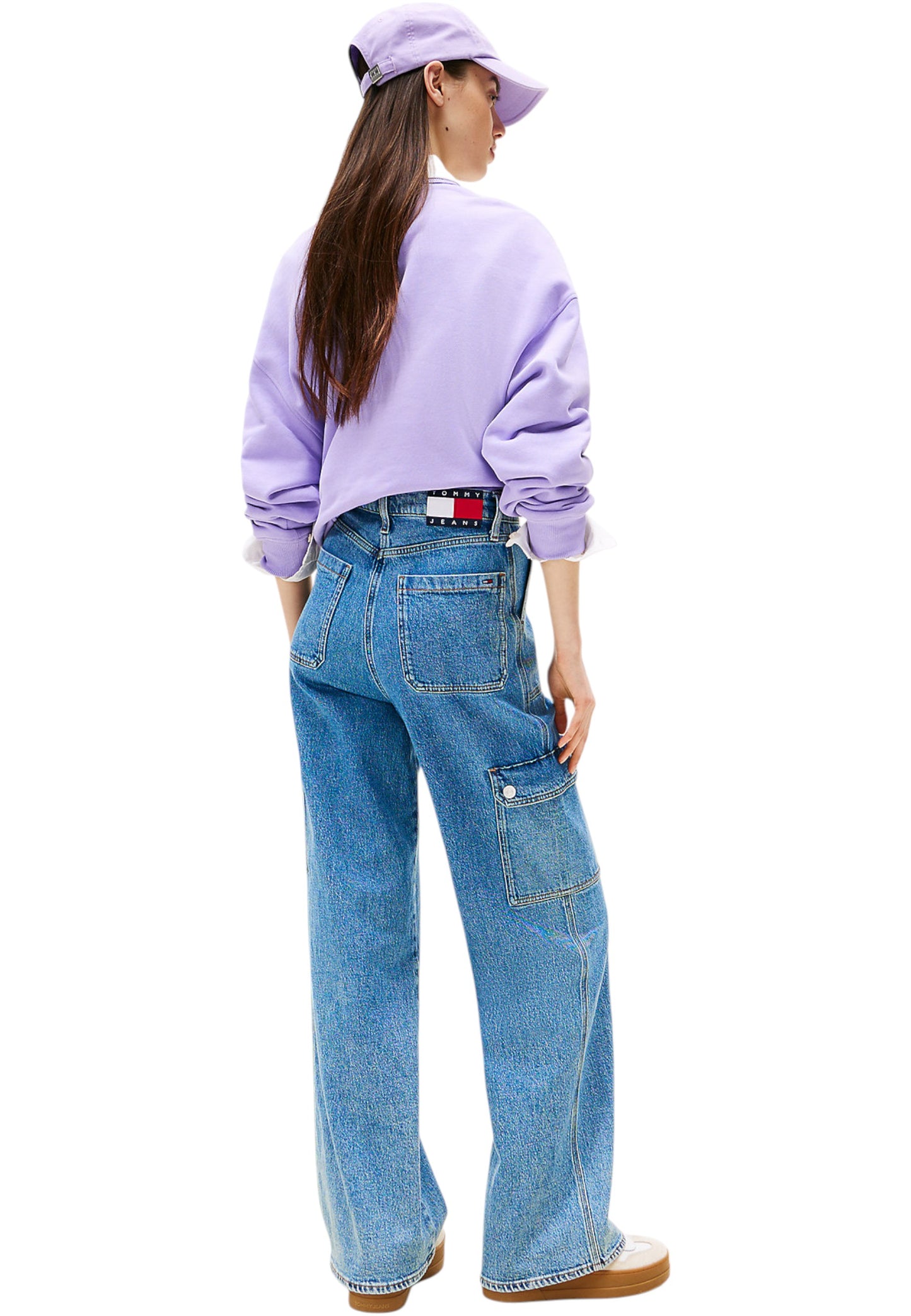 Jeans Wide Leg Donna Tommy Jeans Vita Alta Claire Cargo DW0DW20479