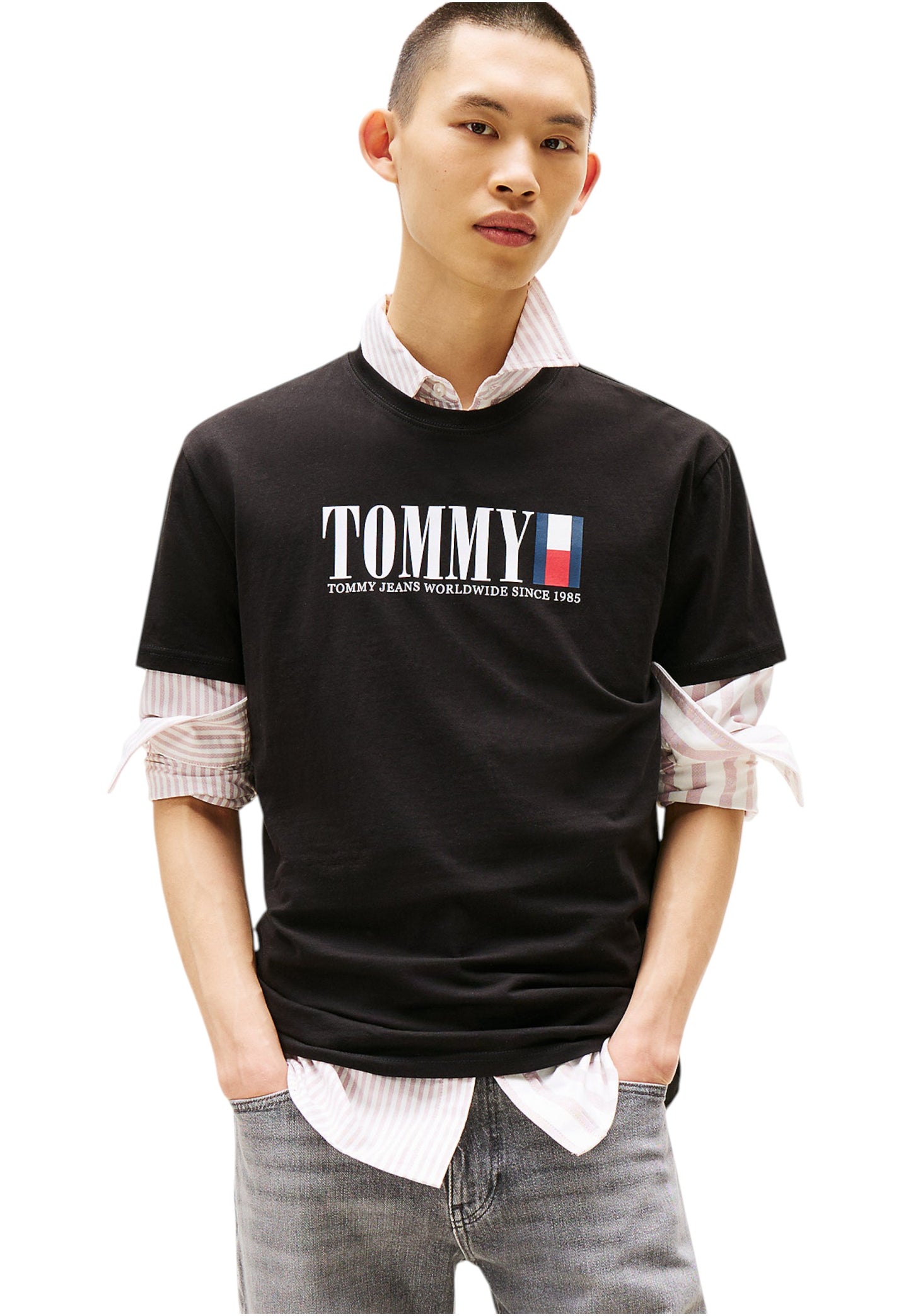T-Shirt Manica Corta Uomo Tommy Jeans Tjm Regular Tommy Dna Flag DM0DM21941
