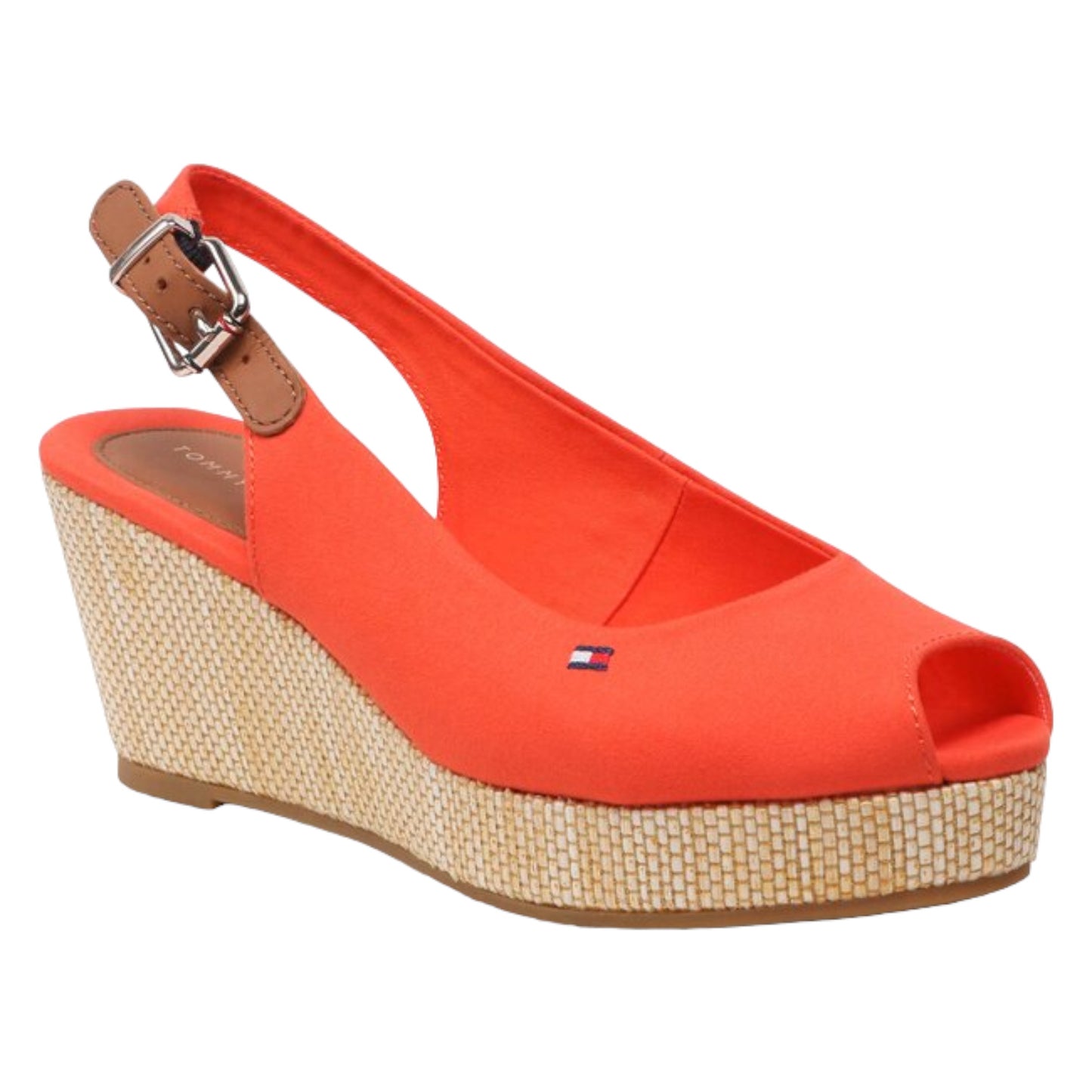 Sandali Con Zeppa Donna Tommy Hilfiger Alta Iconic Elena Sling Back Wedge FW0FW04789