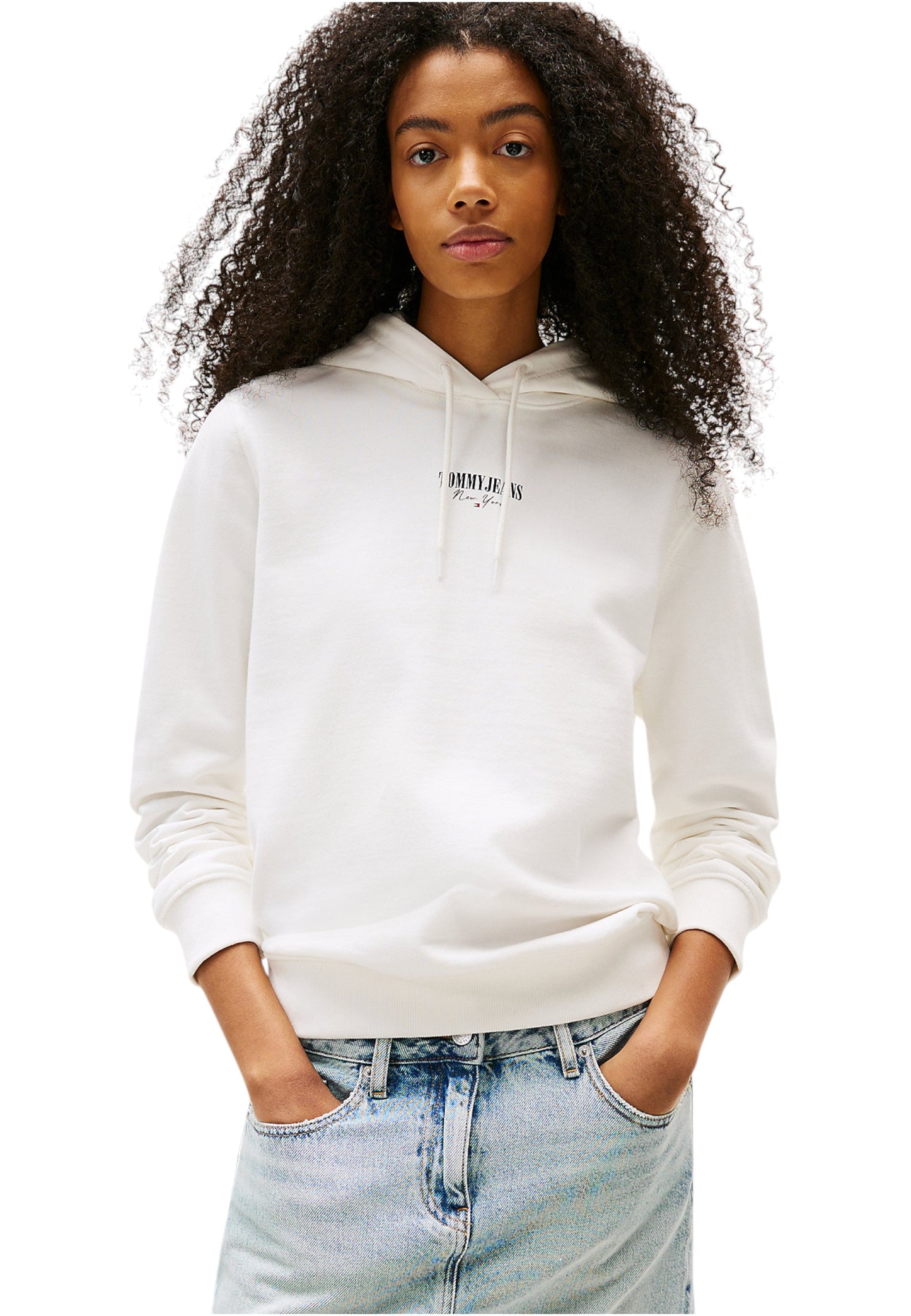 Felpa Con Cappuccio Donna Tommy Jeans Tjw Regular Essential Logo 2 DW0DW20943