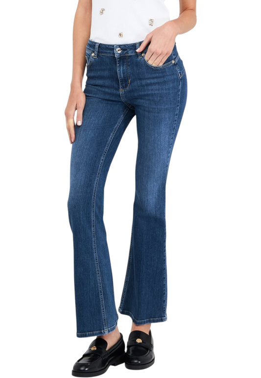 Jeans Flare Fit Donna Liu Jo Bottom Up Vita Alta Beat UF5015D0236