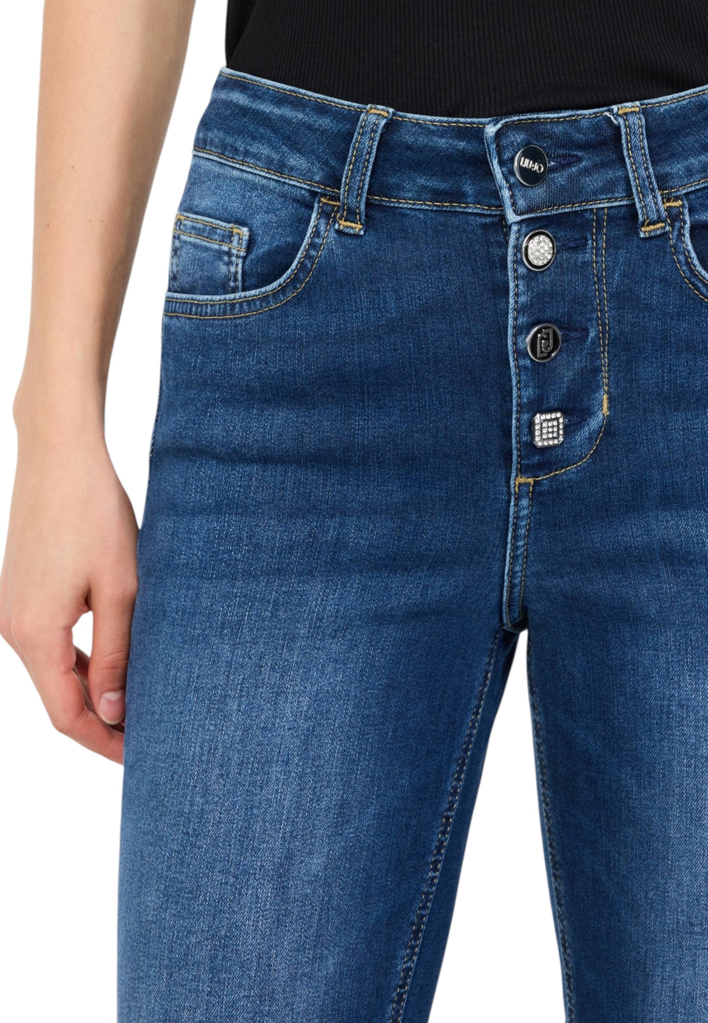 Jeans Flare Fit Donna Liu Jo Bottom Up Vita Alta Princess UF5040D4615