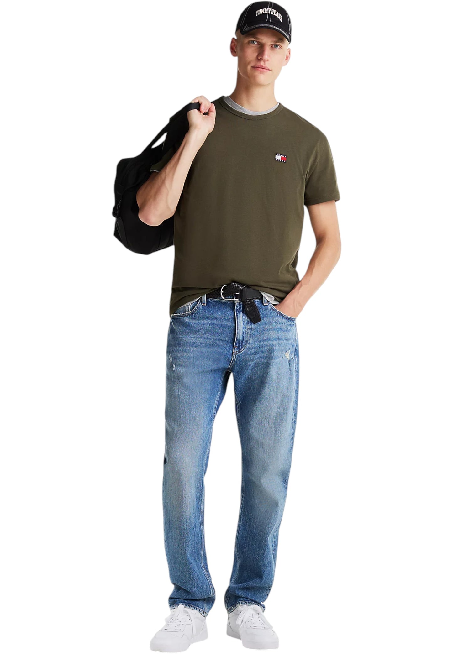 T-Shirt Manica Corta Uomo Tommy Jeans  Tjm Reg Badge Ex