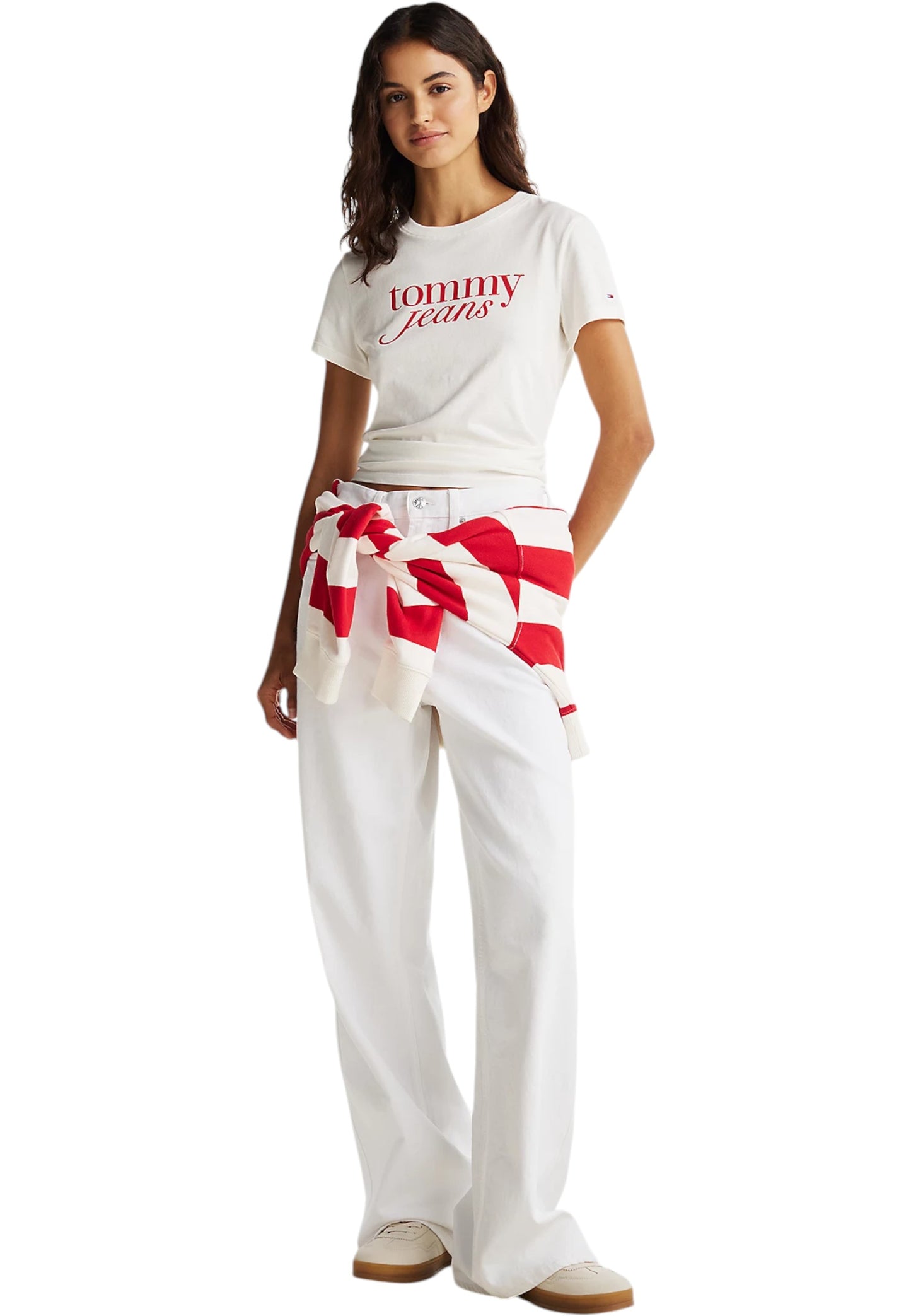 T-Shirt Manica Corta Donna Tommy Jeans  Tjw Slim Essential L