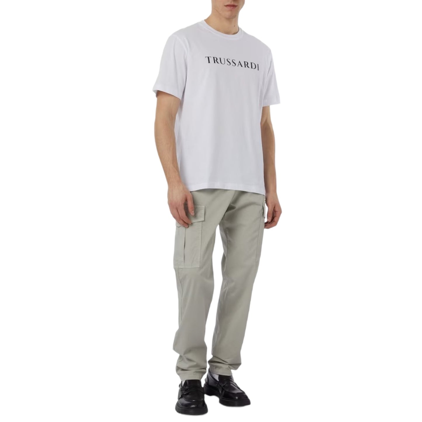 T-Shirt Manica Corta Uomo Trussardi Lettering Print Cotton Jersey 30/1 52T00724-1T005381
