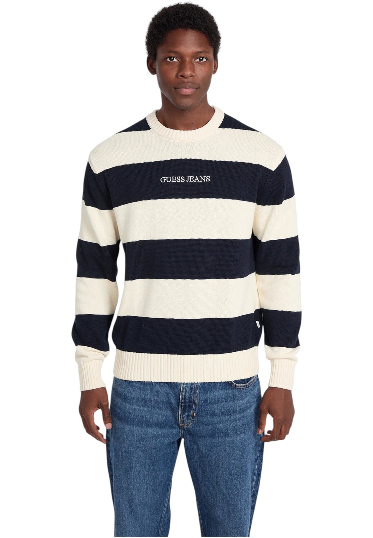 Maglione A Girocollo Uomo Guess Gj Striped M4BR37Z3HM1