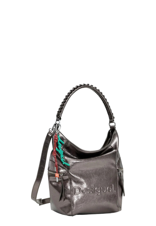 Zaino Donna Desigual Half Logo Arica Dark Silver 25WAKP28