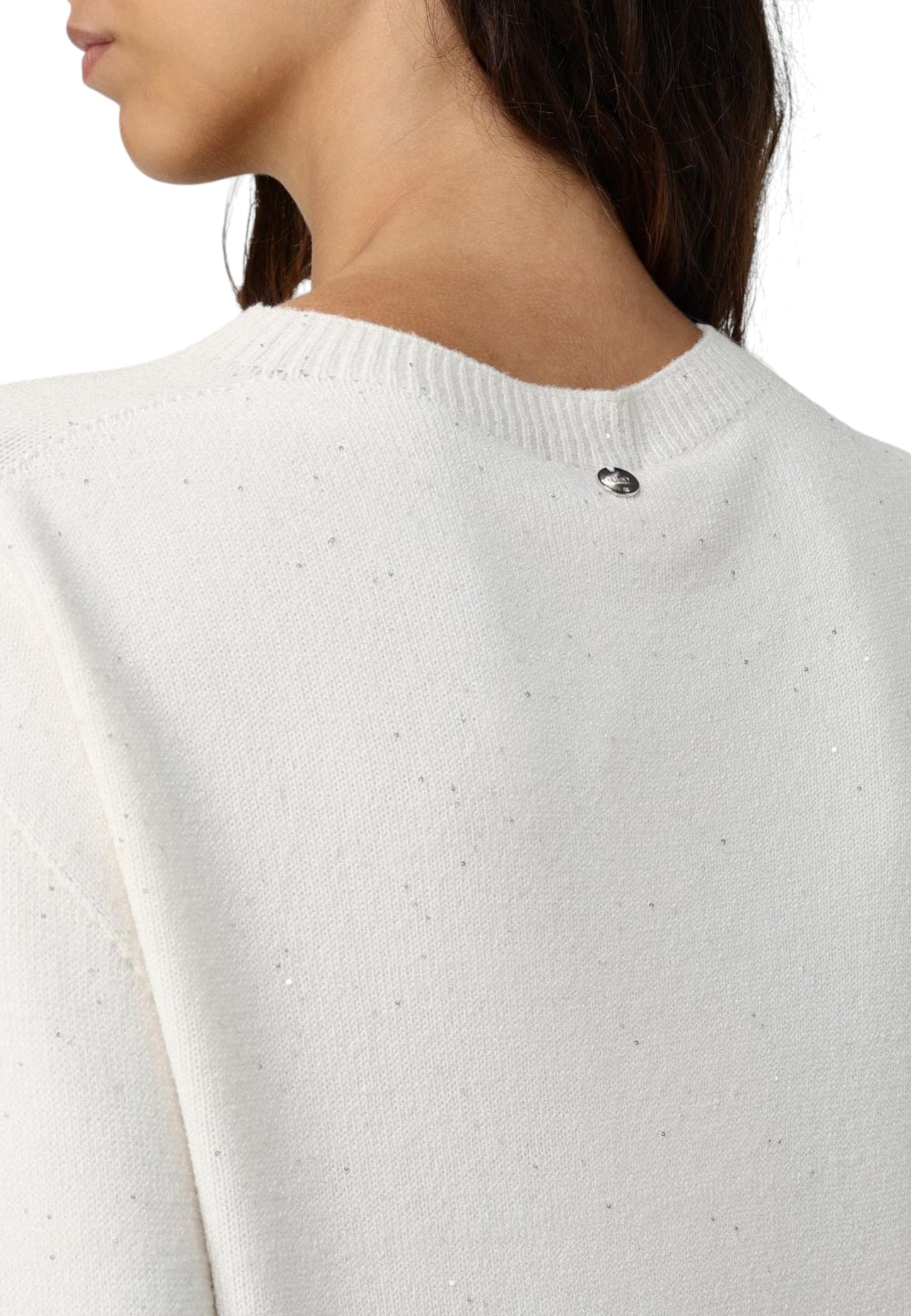 Maglione A Girocollo Donna Liu Jo Con Micro Paillettes MF5483MA27R